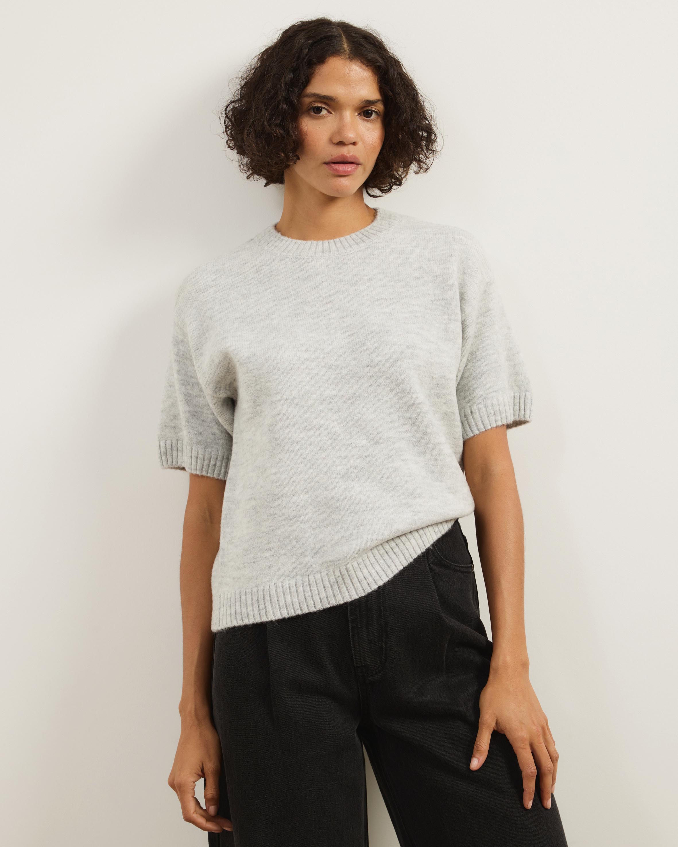 Ayla Knitted Boxy T-Shirt