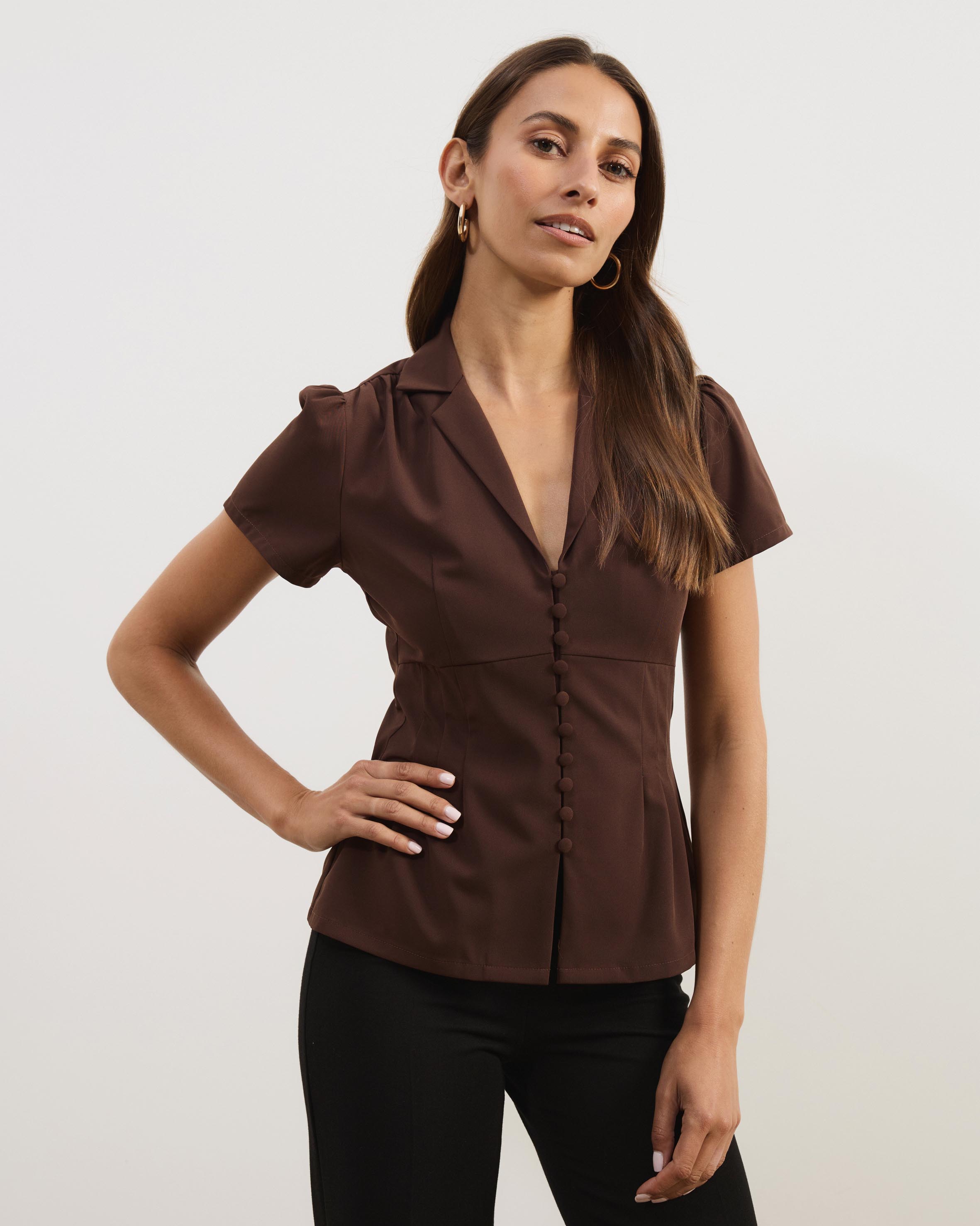 Emma Cap Sleeve Blouse