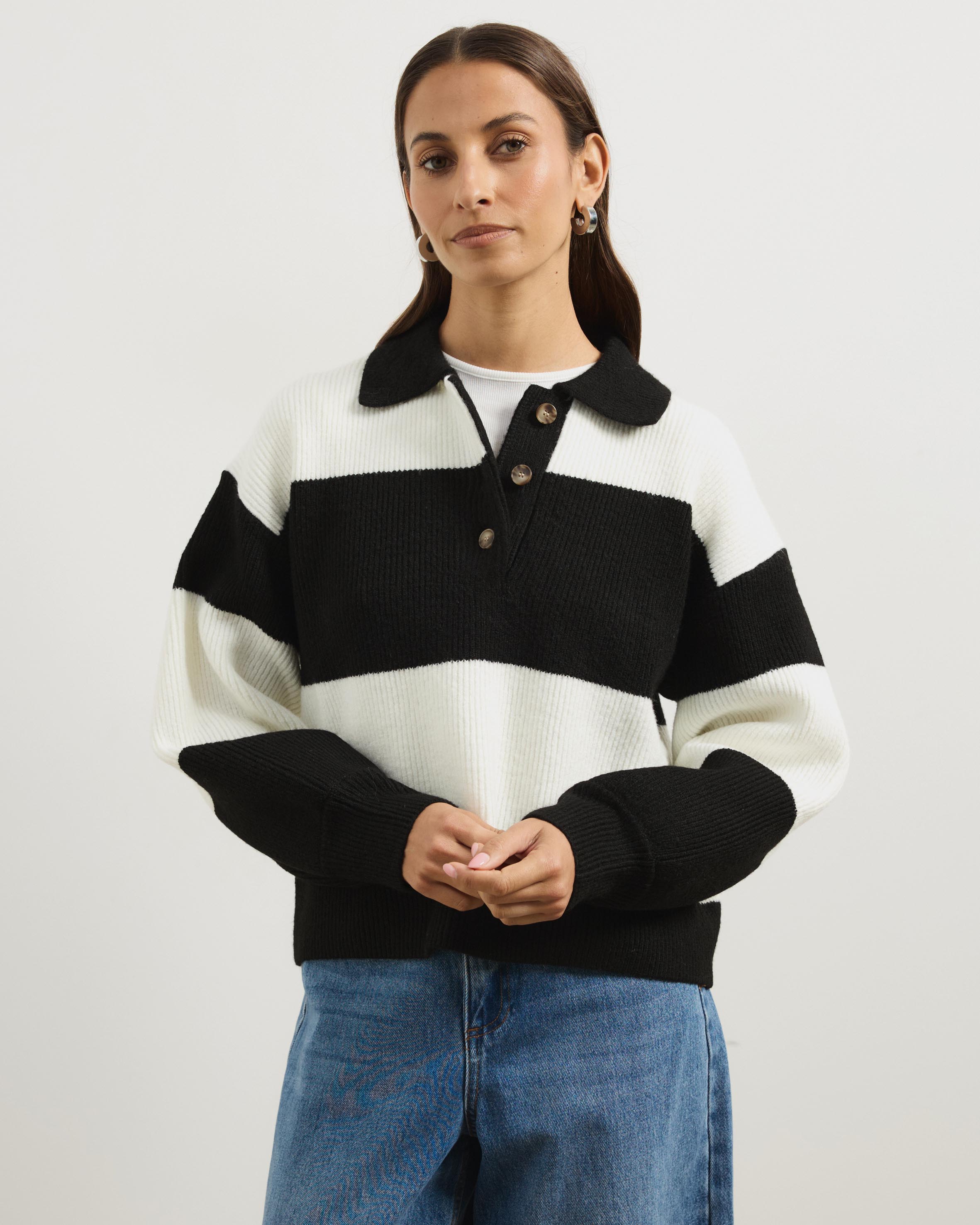 Lexi Stripe Knit Polo