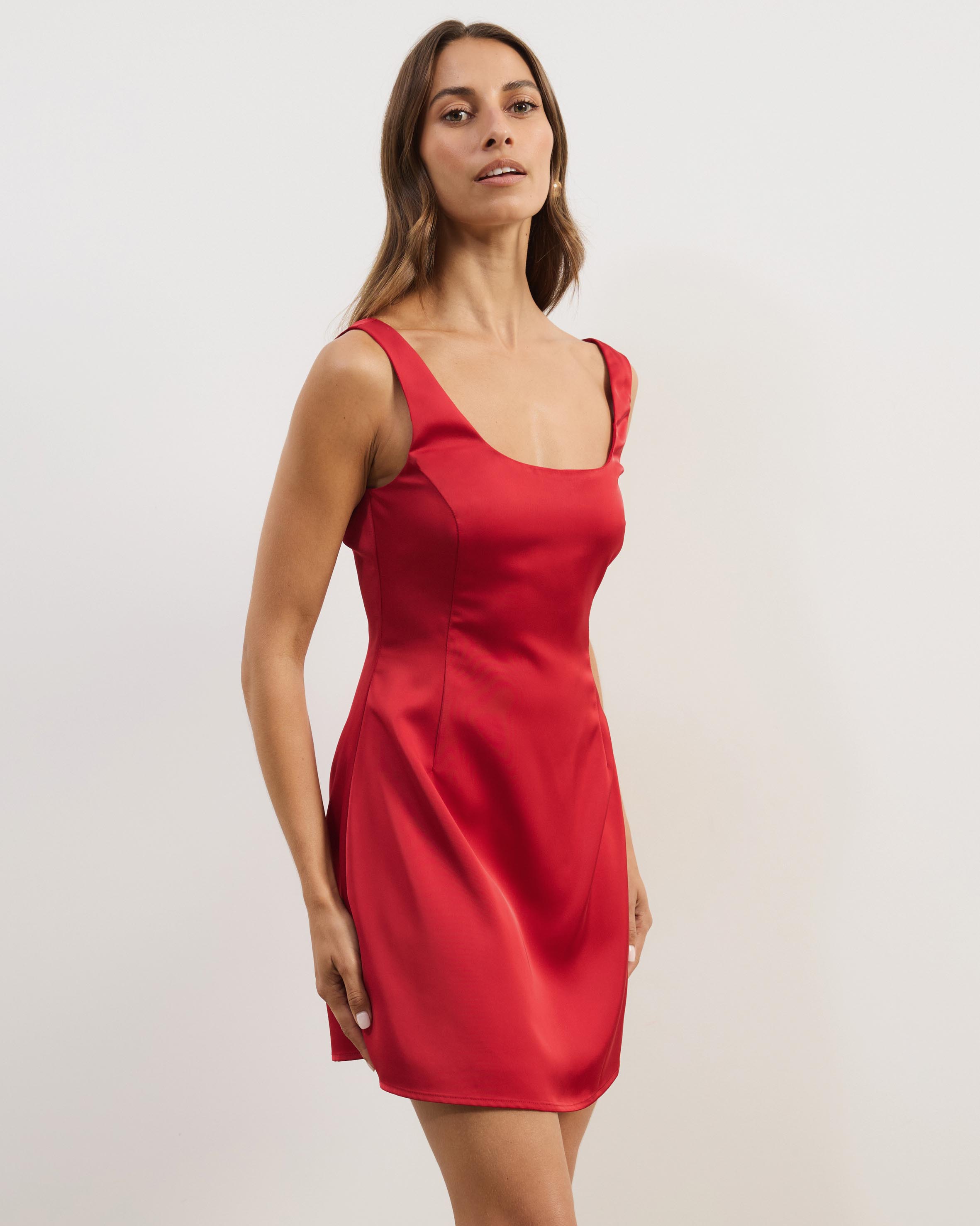 Janie Satin Mini Dress