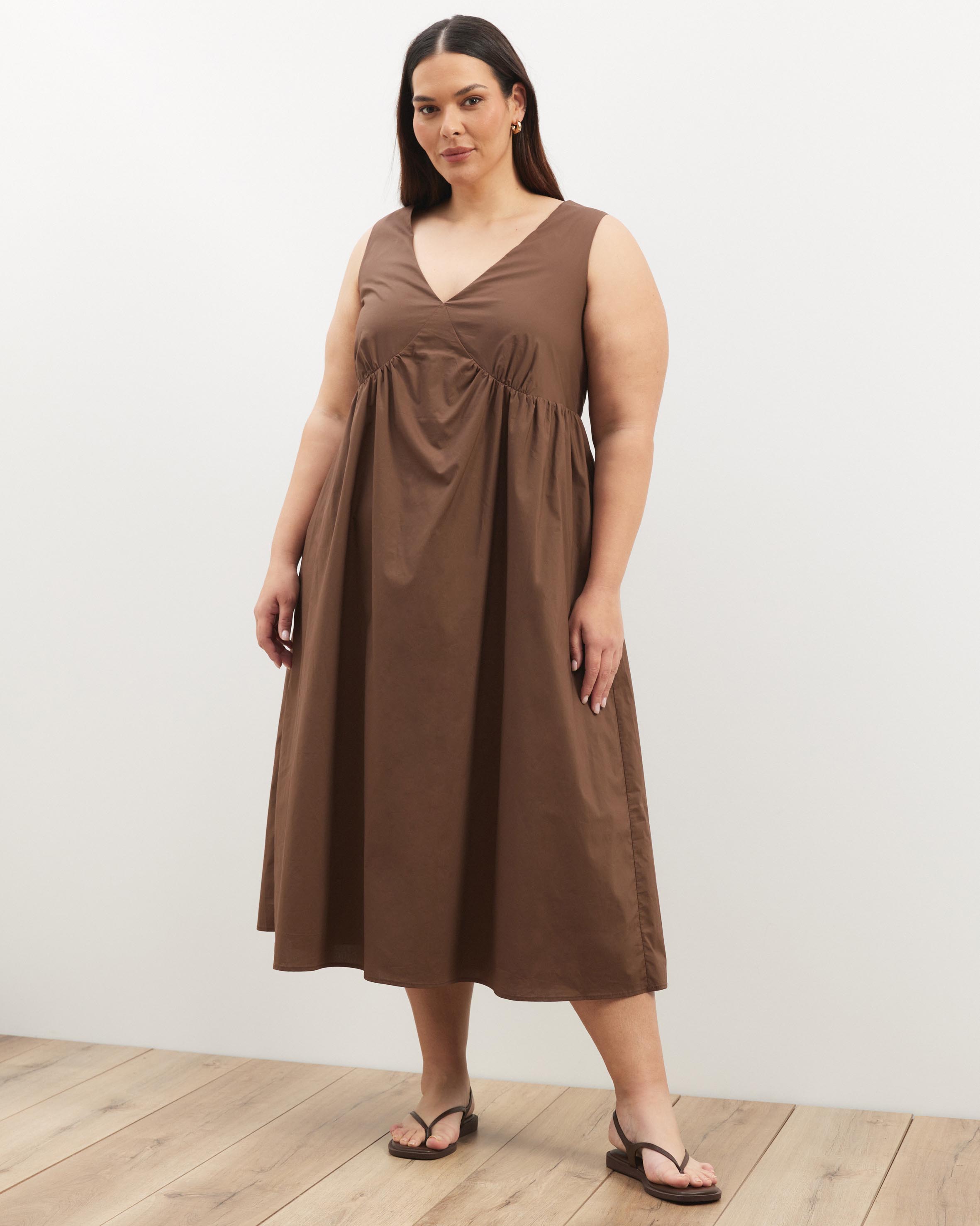 Louisa V-Neck Midi Dress