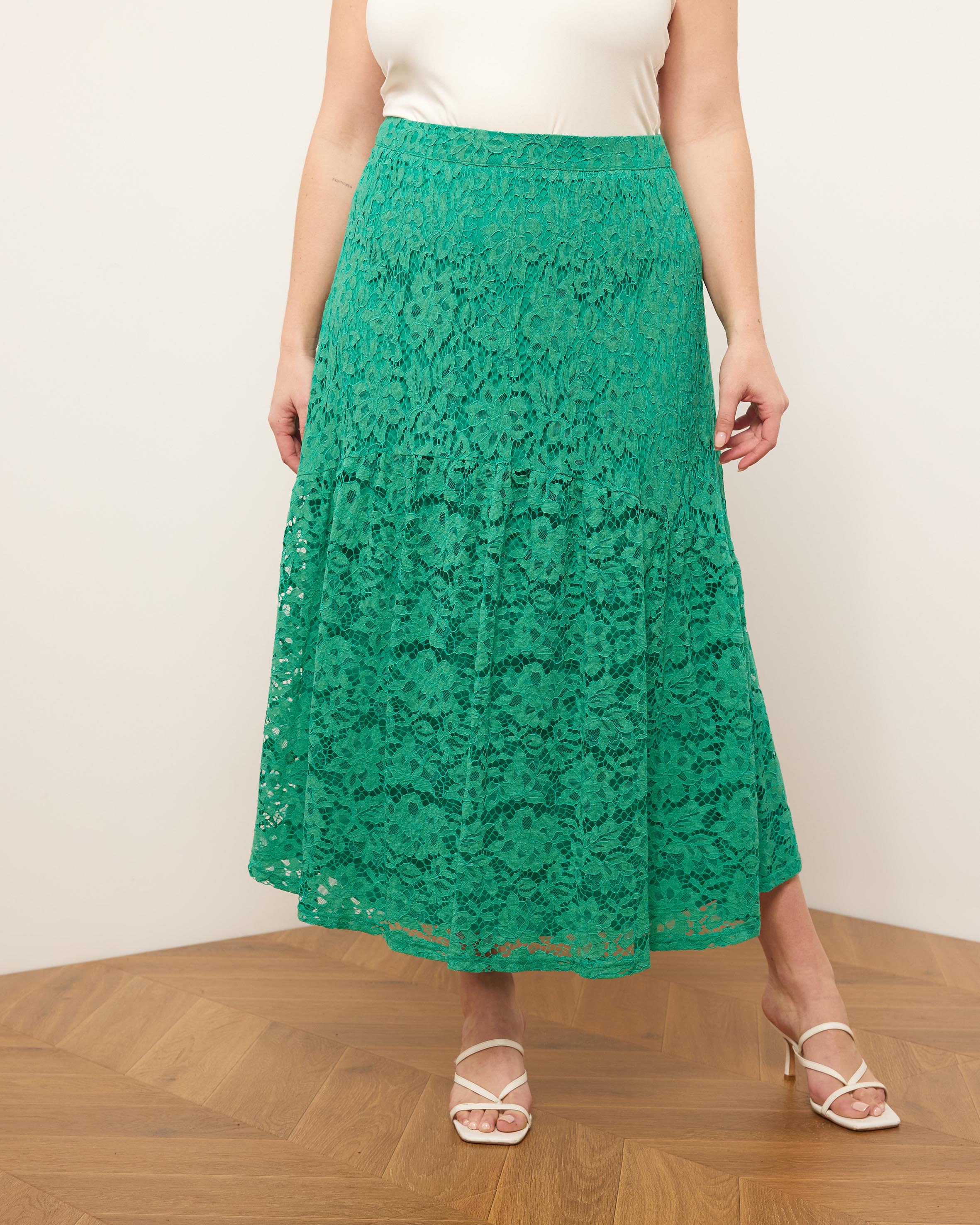 Vida Lace Midi Skirt