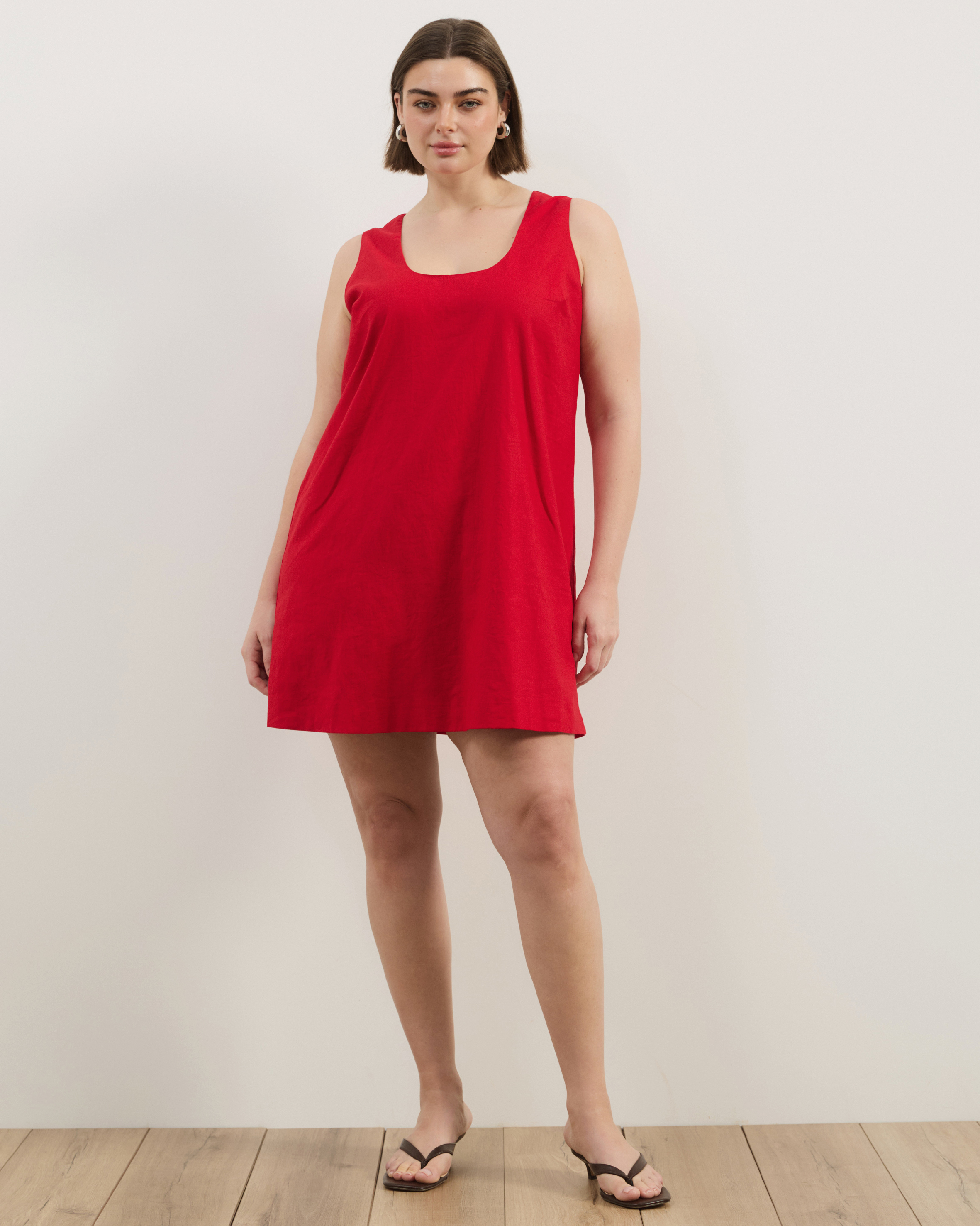 Luna Linen Blend Mini Dress