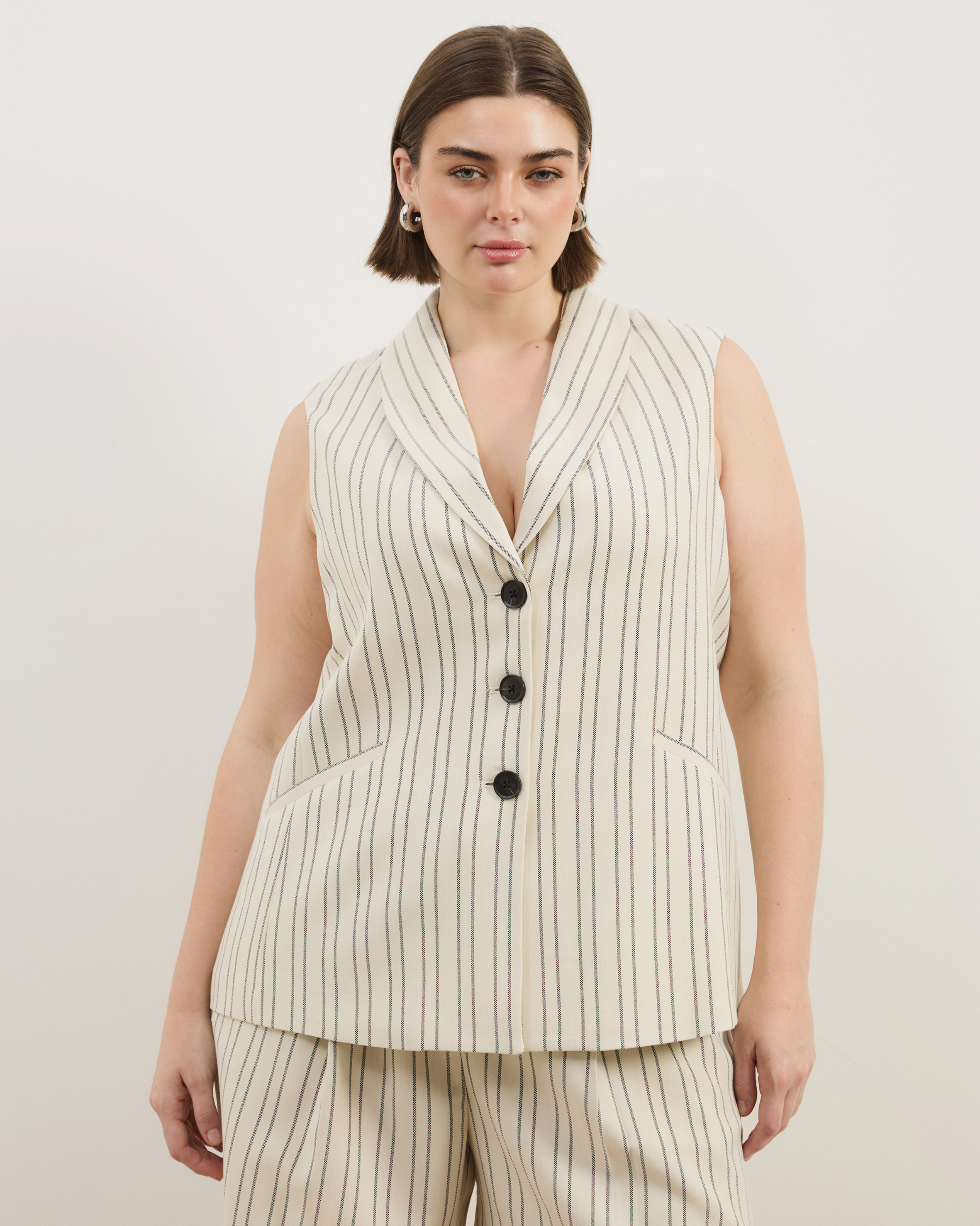 Dune Stripe Longline Vest