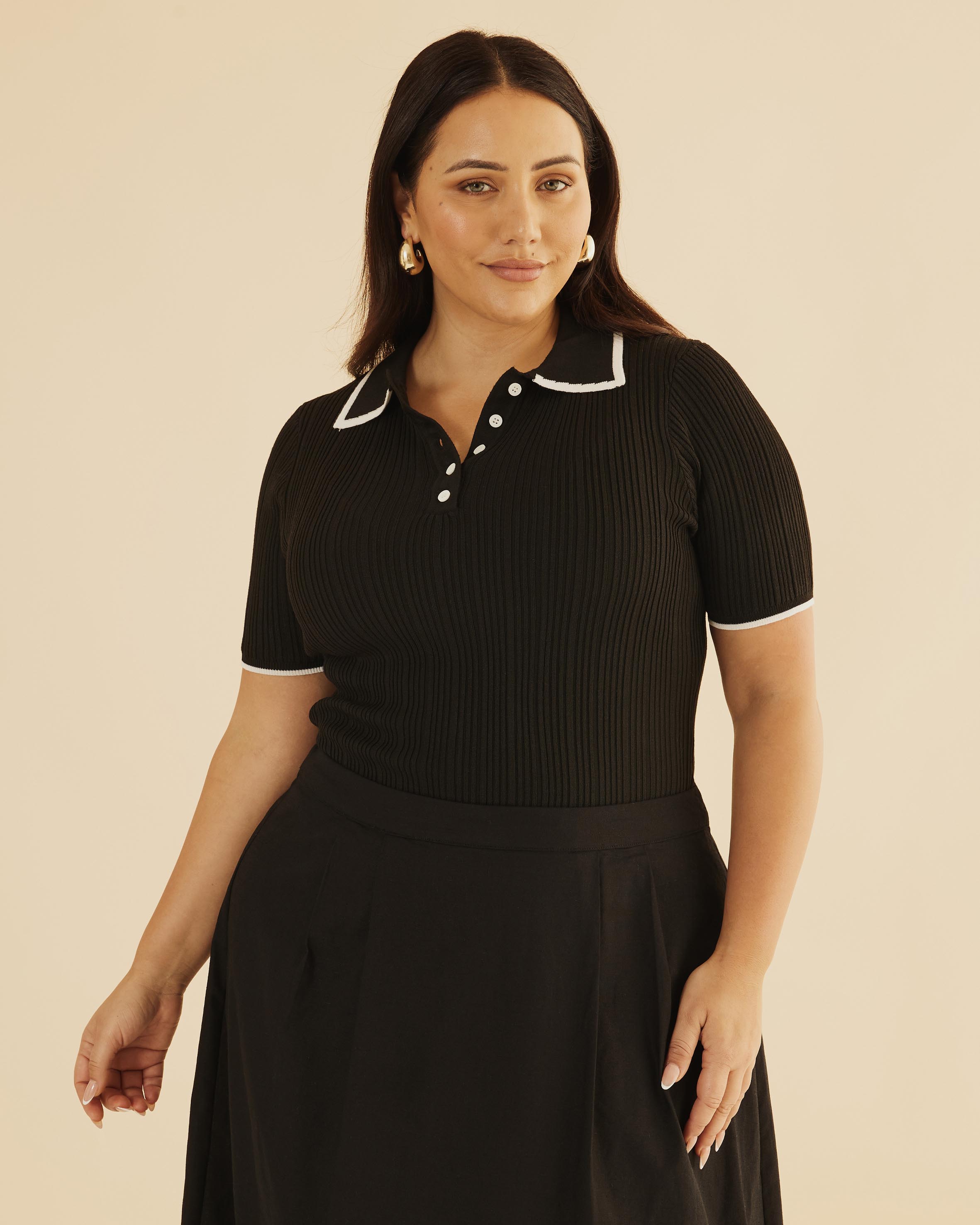 Olaria Contrast Knit Top
