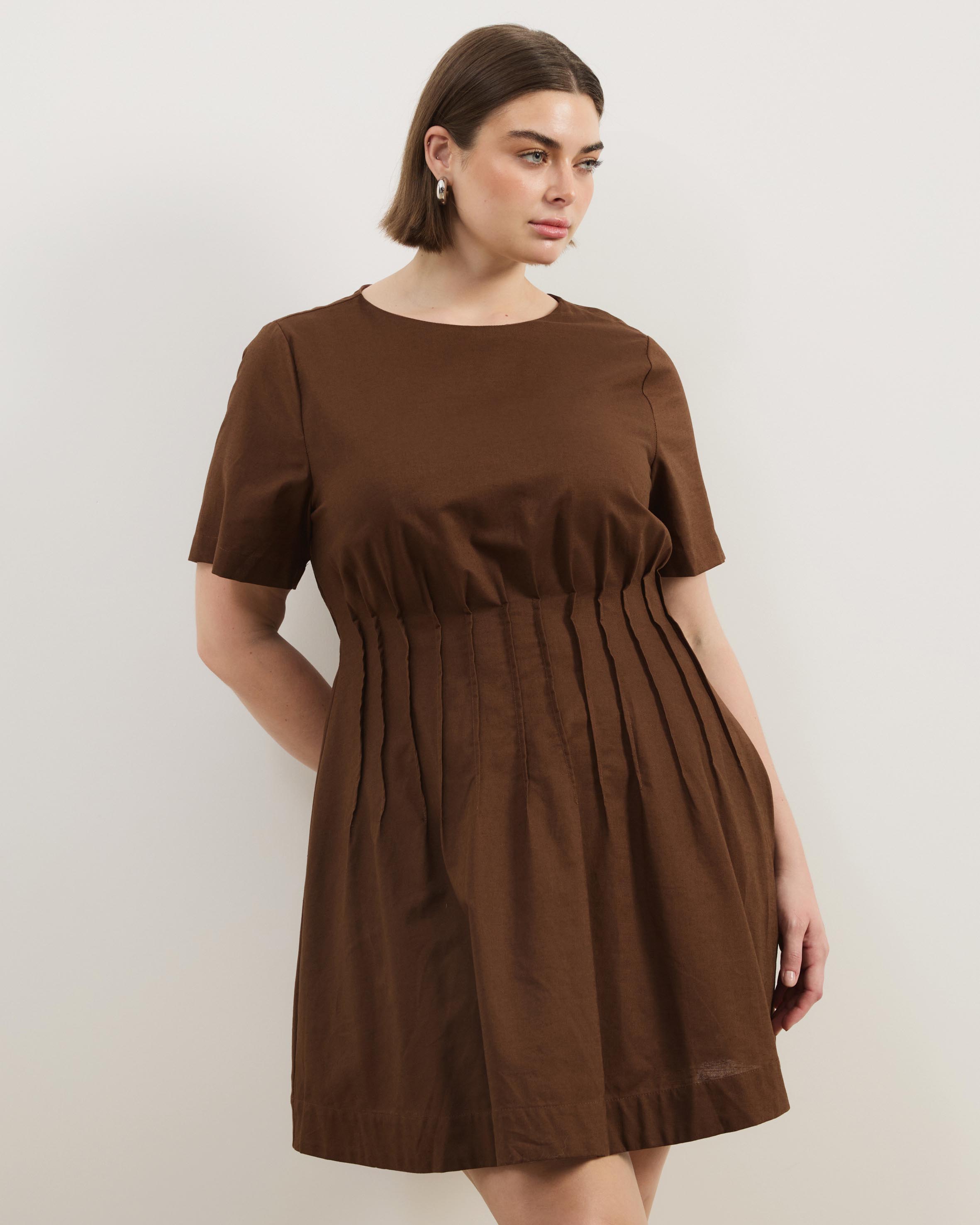 Maya Pleat Mini Dress
