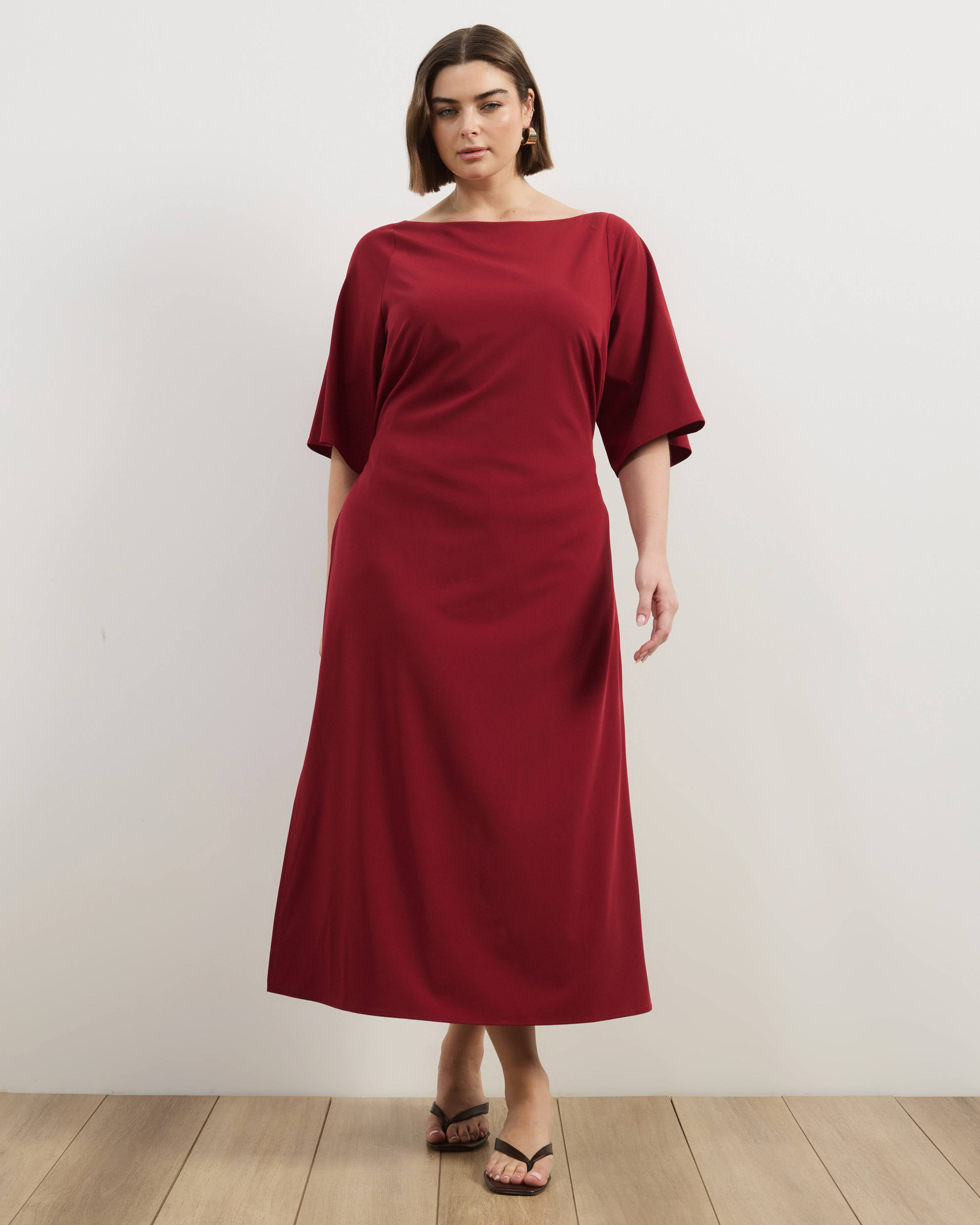 Aroha Boat Neck Maxi Dress