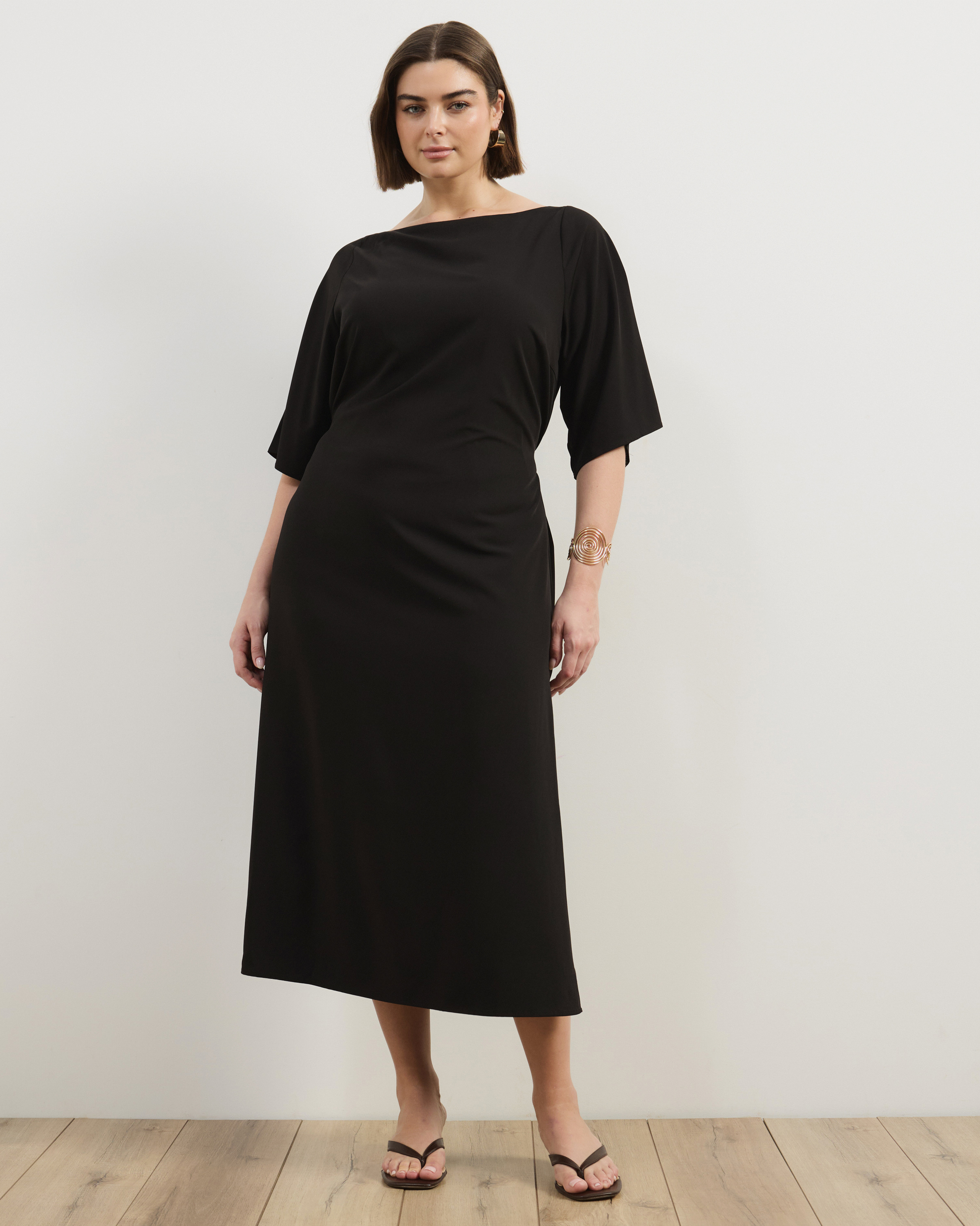 Aroha Boat Neck Maxi Dress