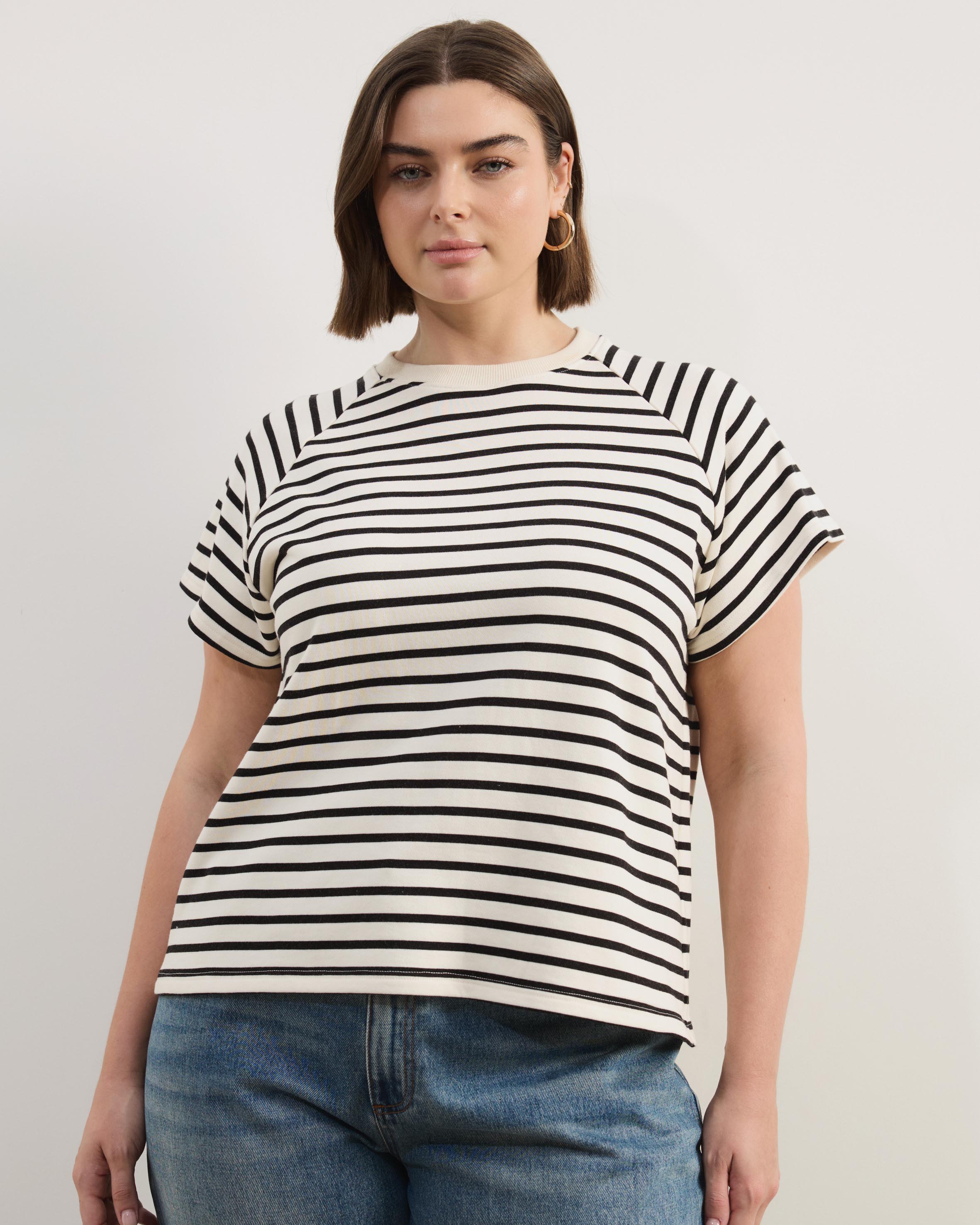 Poppy Cotton Stripe T-Shirt