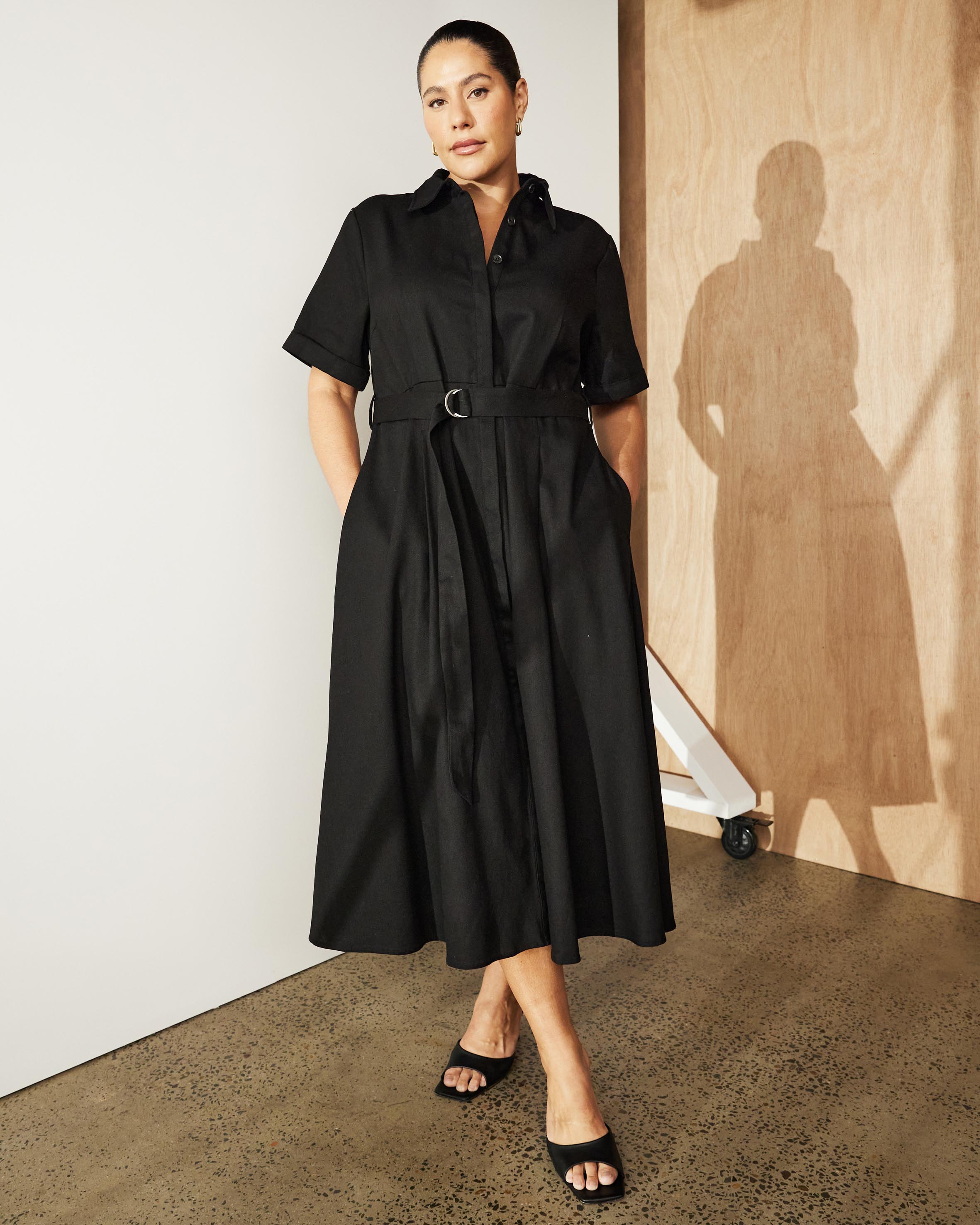 Eden Twill Midi Dress