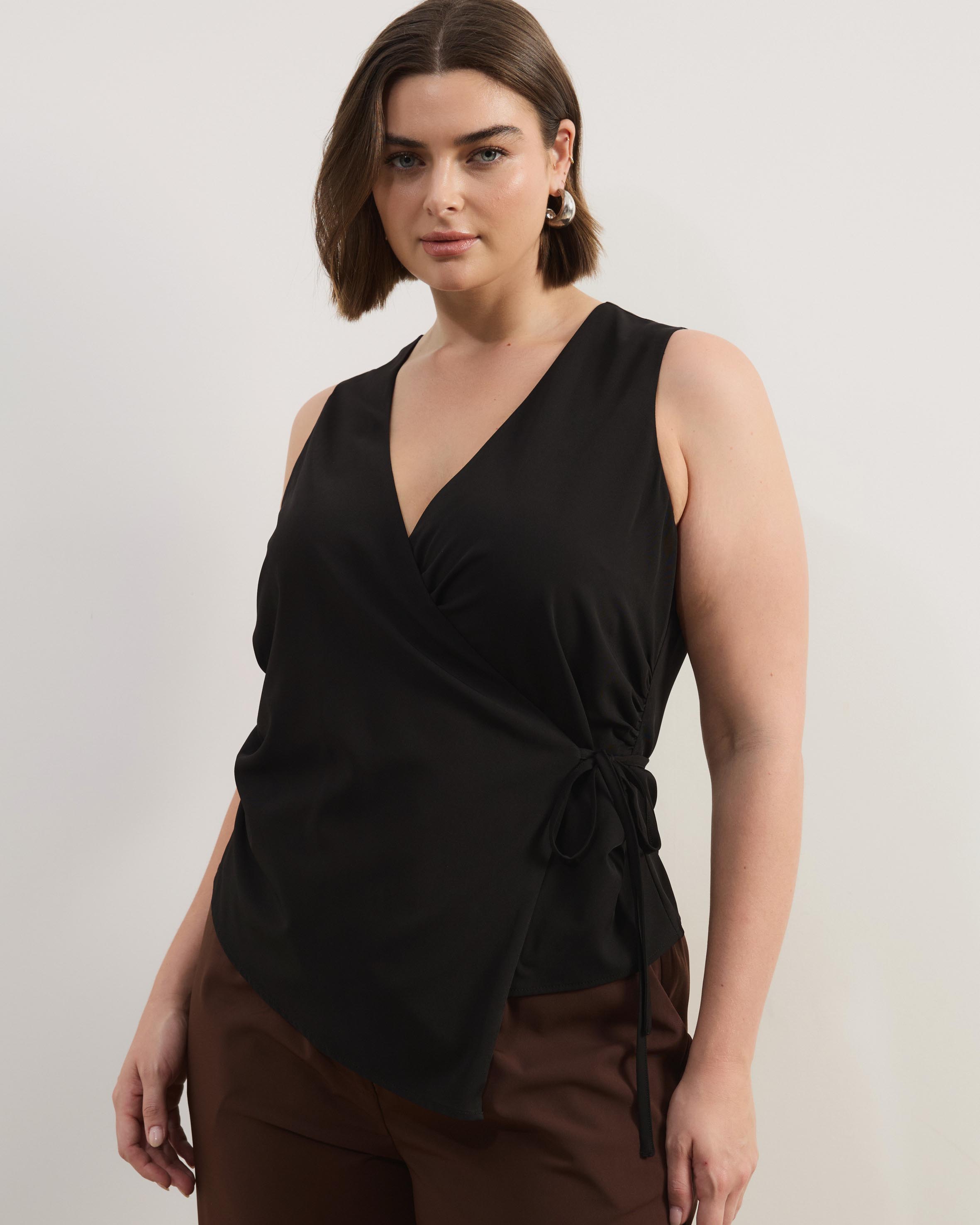 Ellie Wrap Waist Vest Top