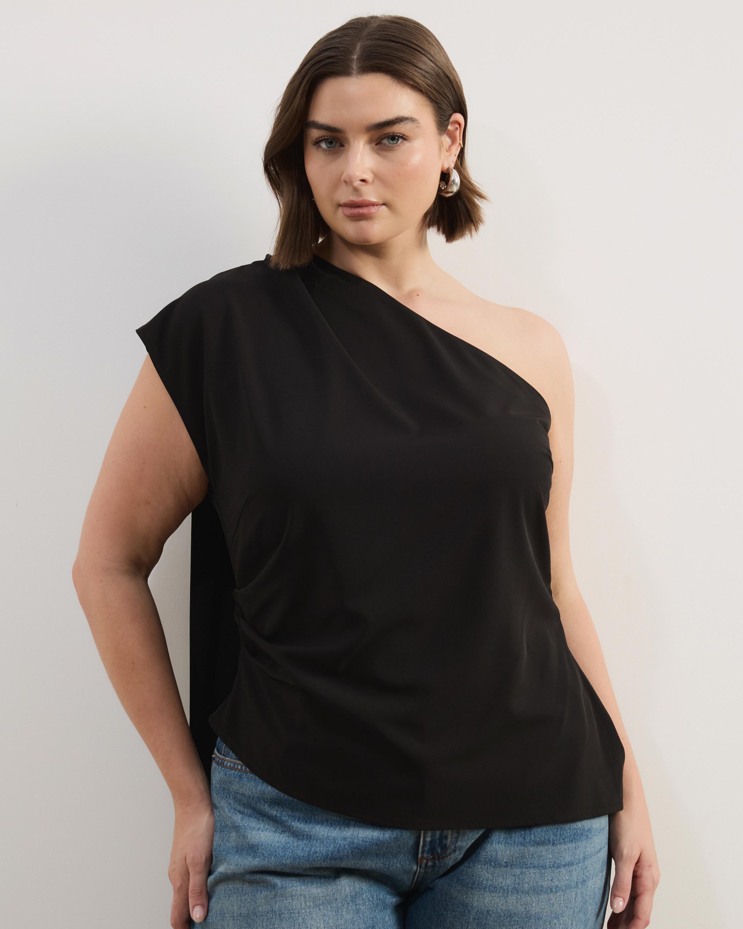 Charlotte One Shoulder Scarf Top