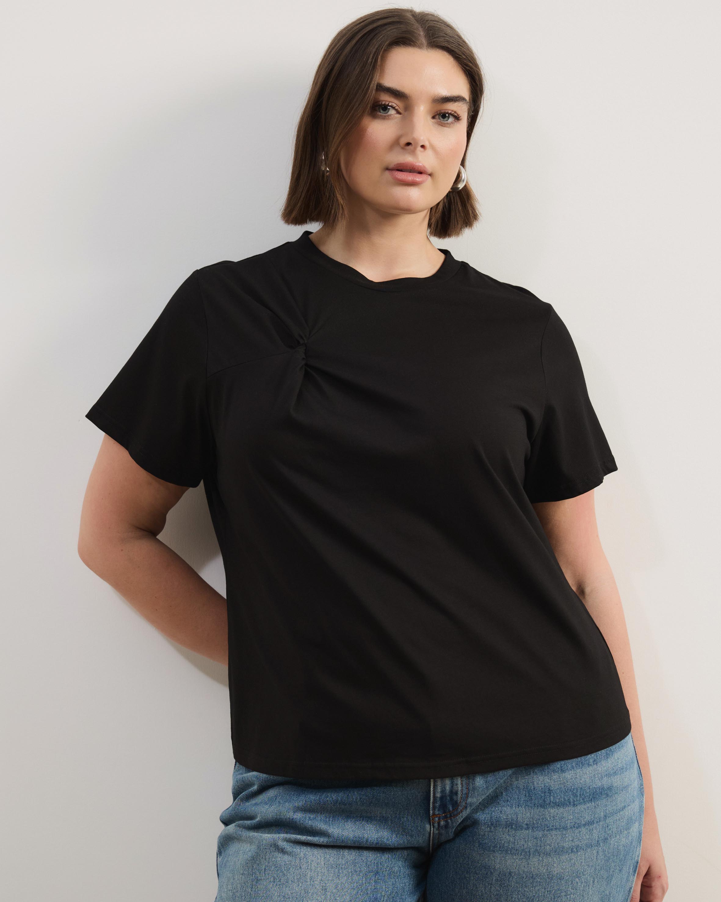 Lorrie Twist Shoulder T-Shirt