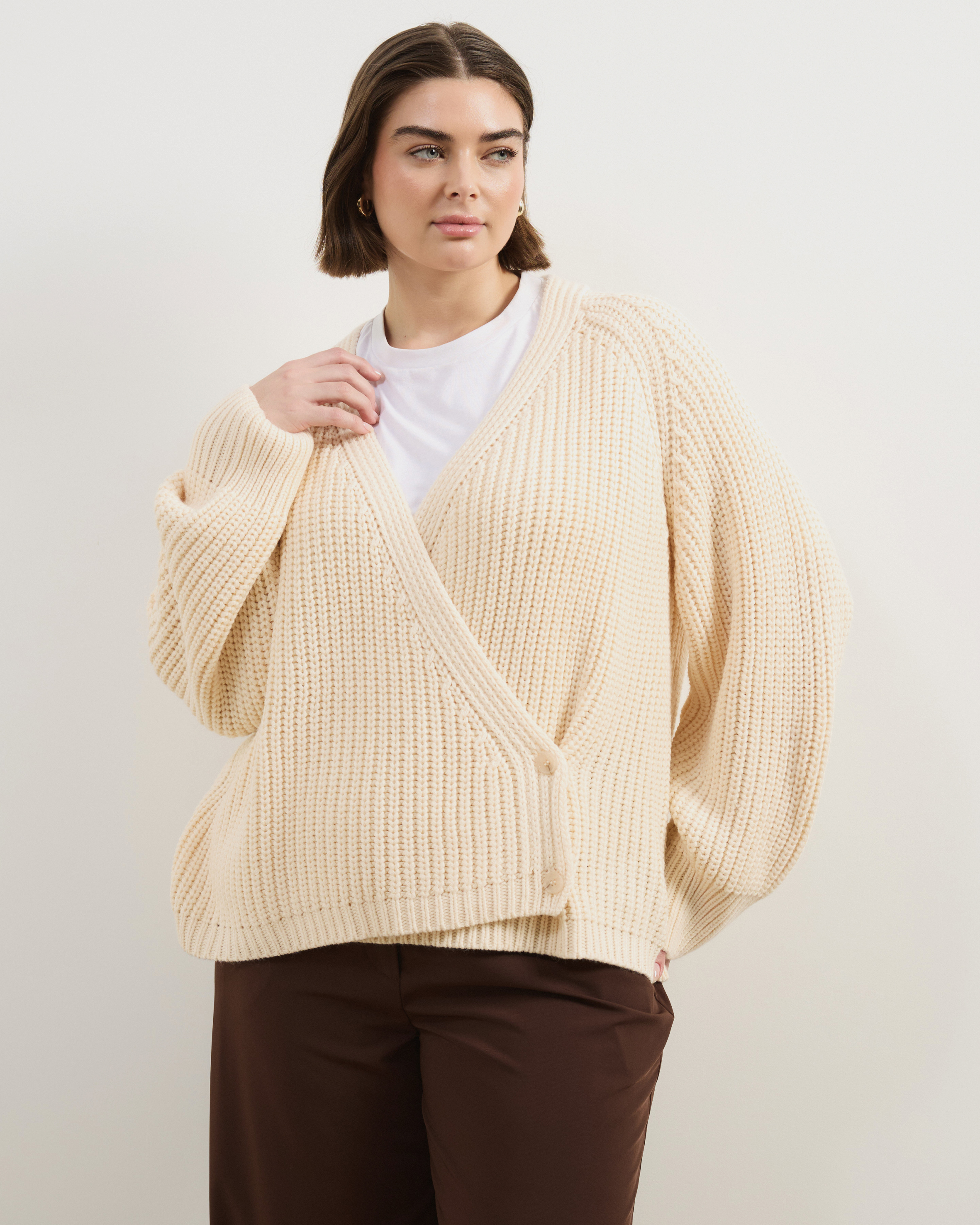 Reese Chunky Knit Wrap Cardigan