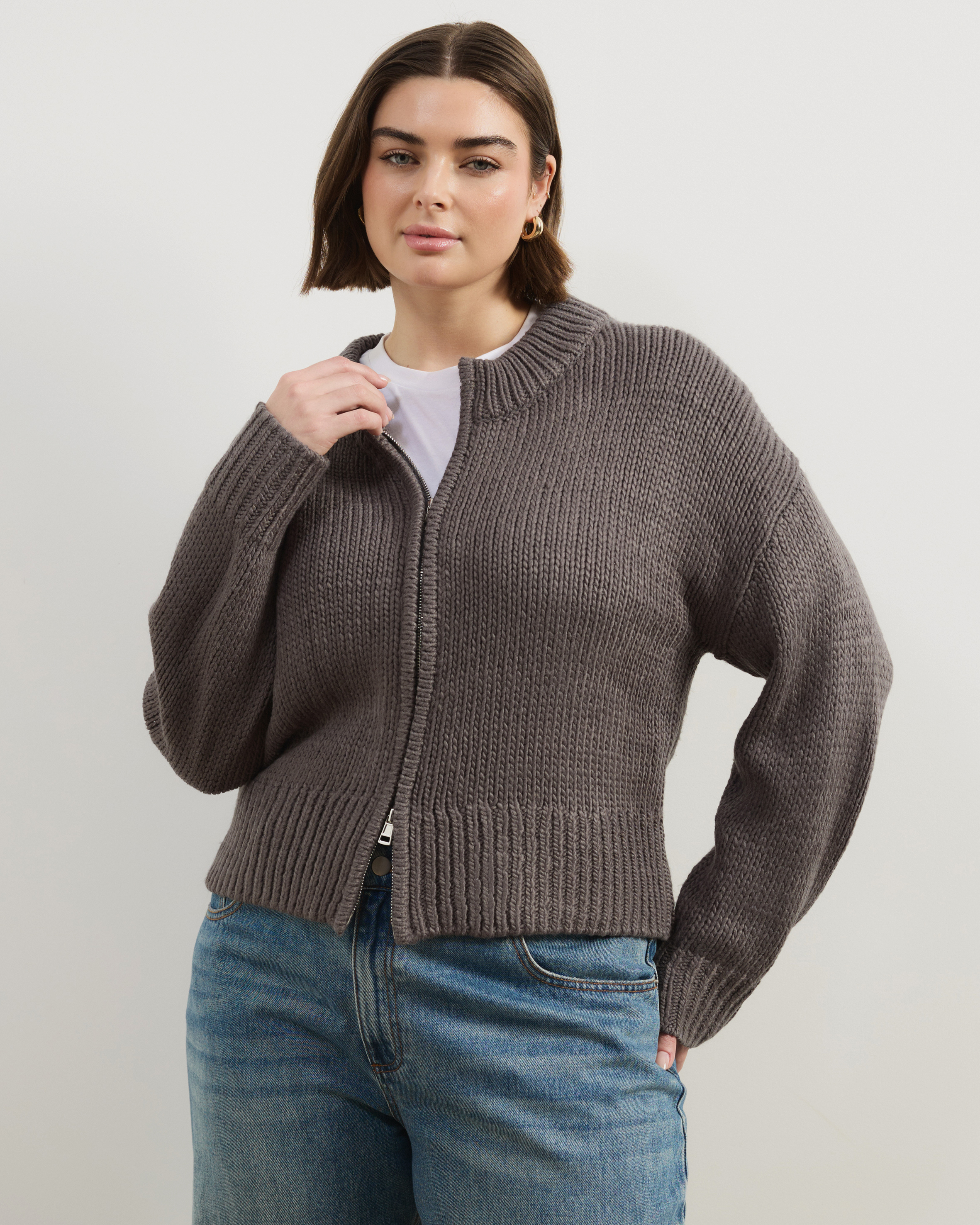 Zip Through Cardigan