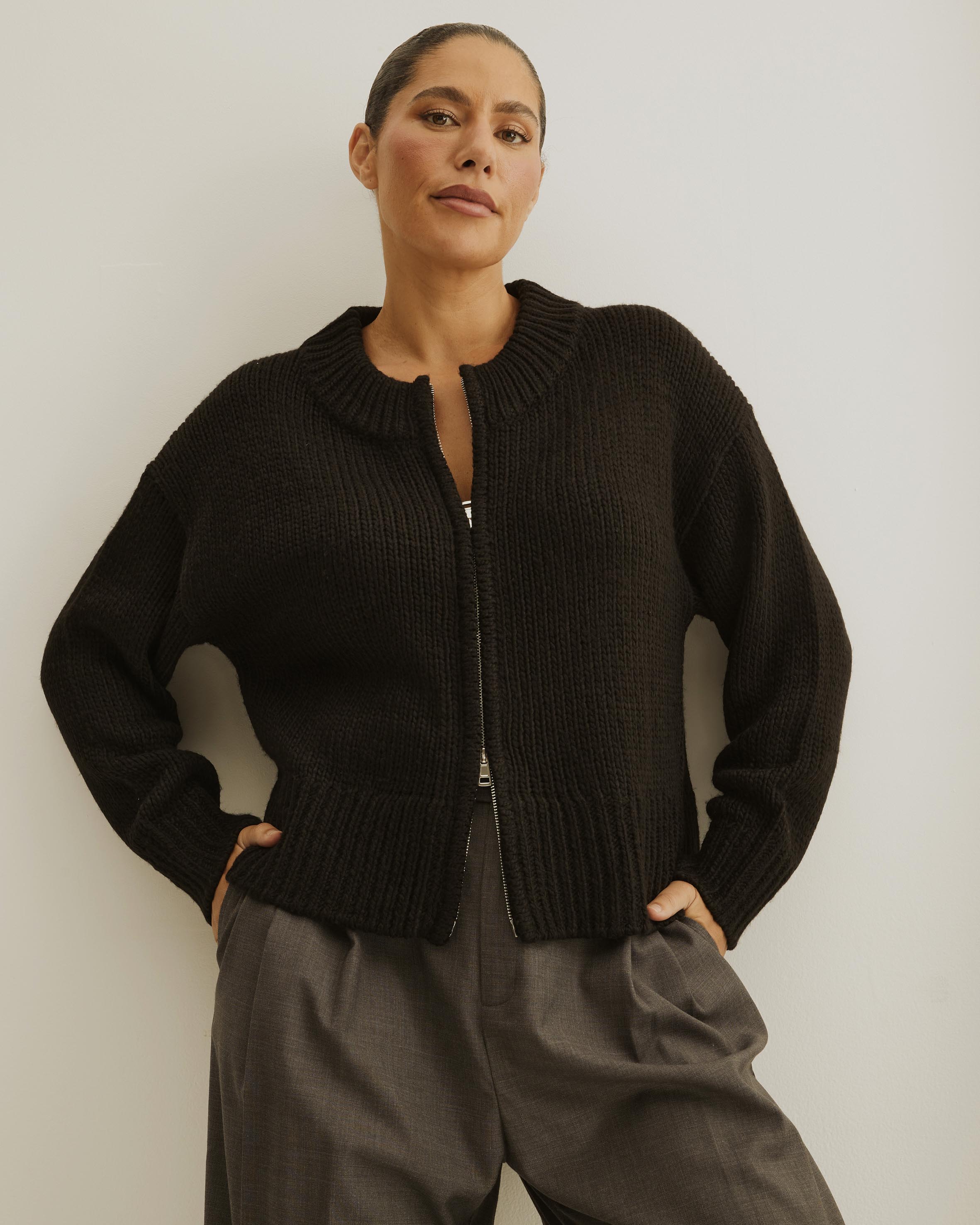 Zip Through Cardigan