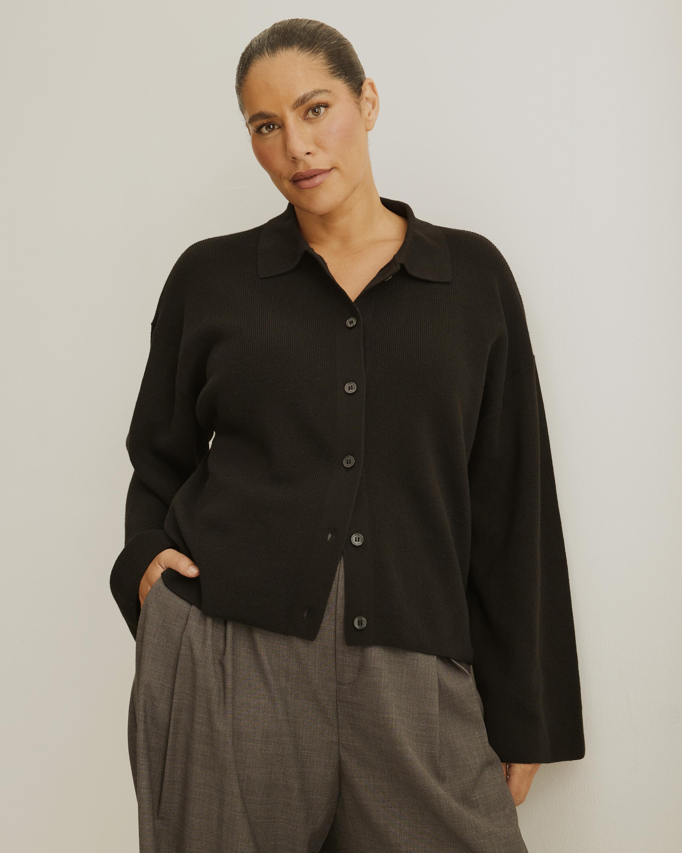 Jay Relaxed Rib Cardigan