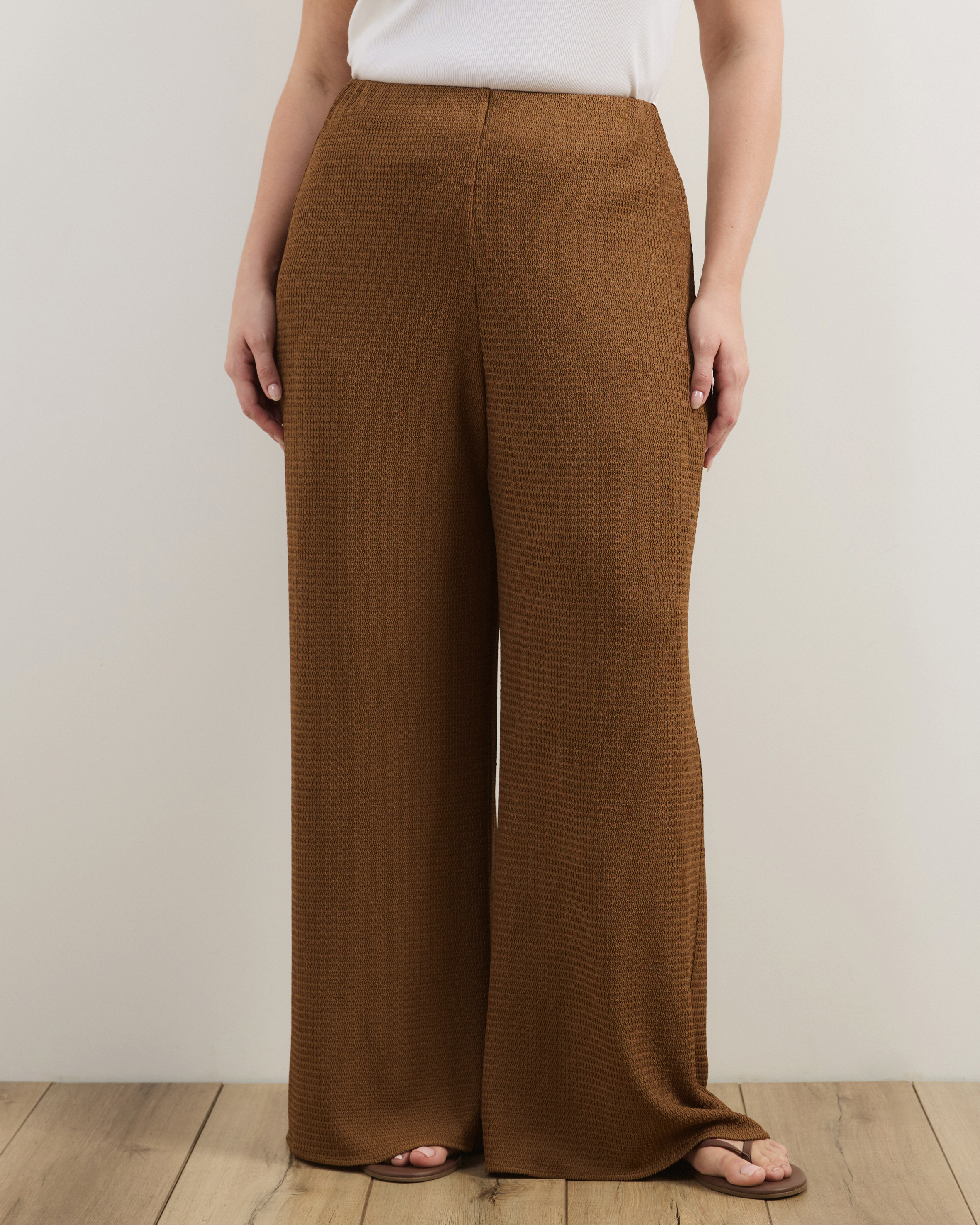 Monica Textured Jersey Pants