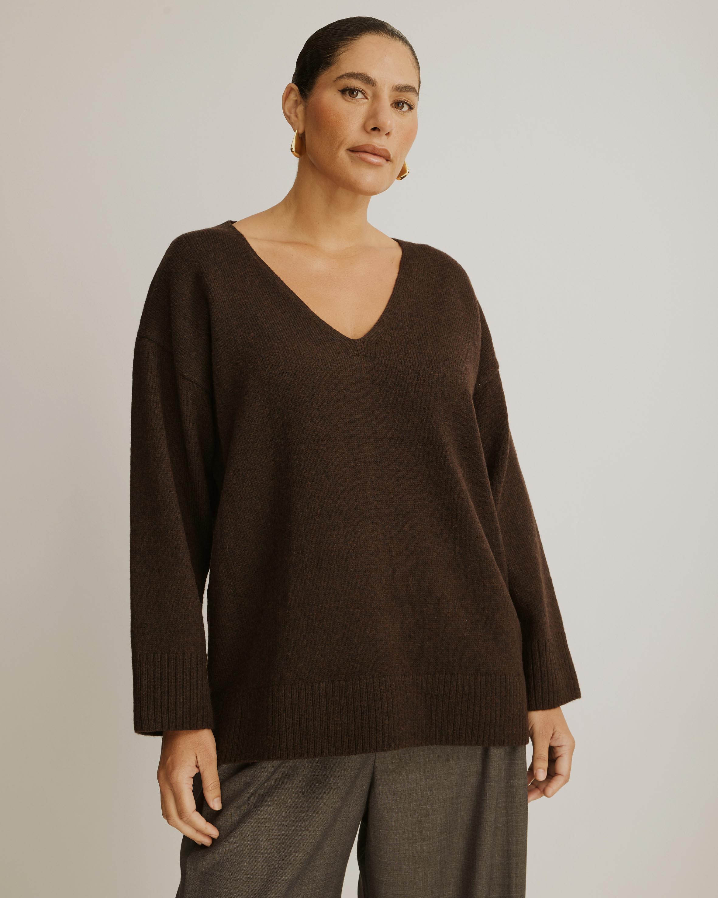 Teo V Neck Knit Jumper