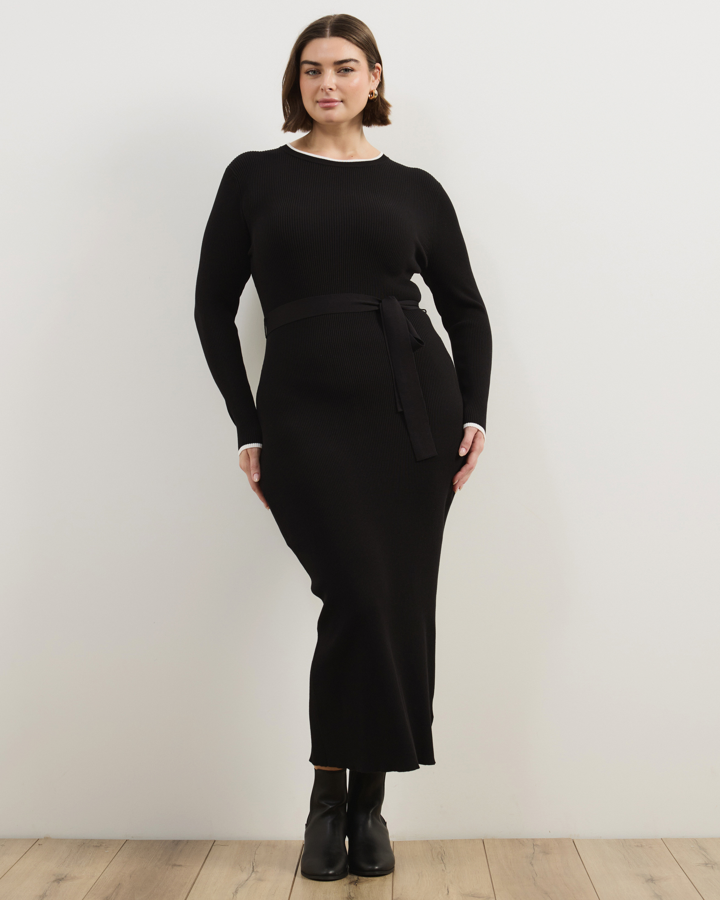 Maci Fitted Midi Knit Dress