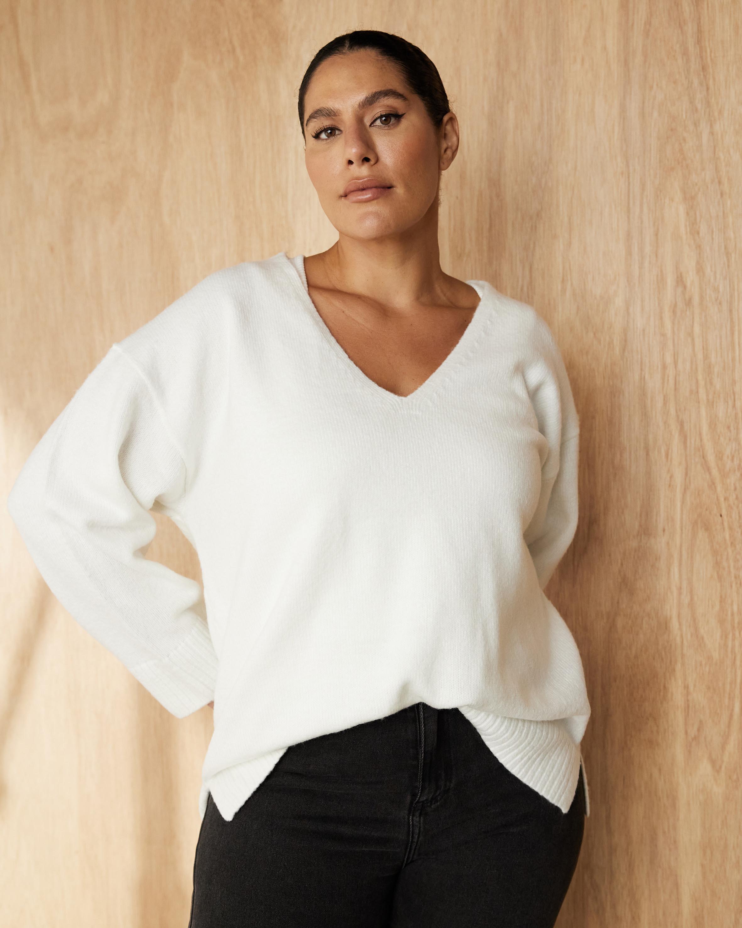 Teo V Neck Knit Jumper