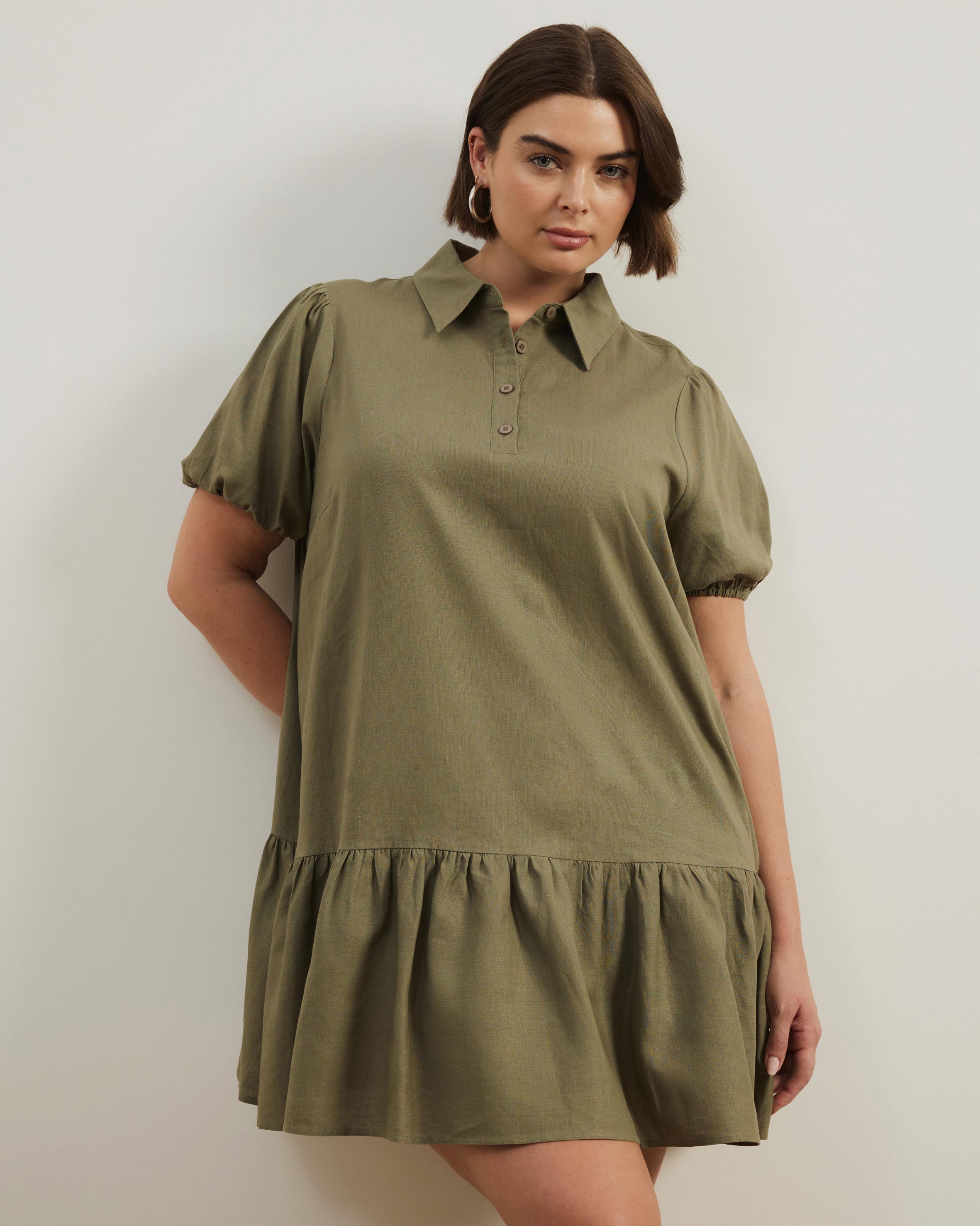 Lola Linen Blend Shirt Dress