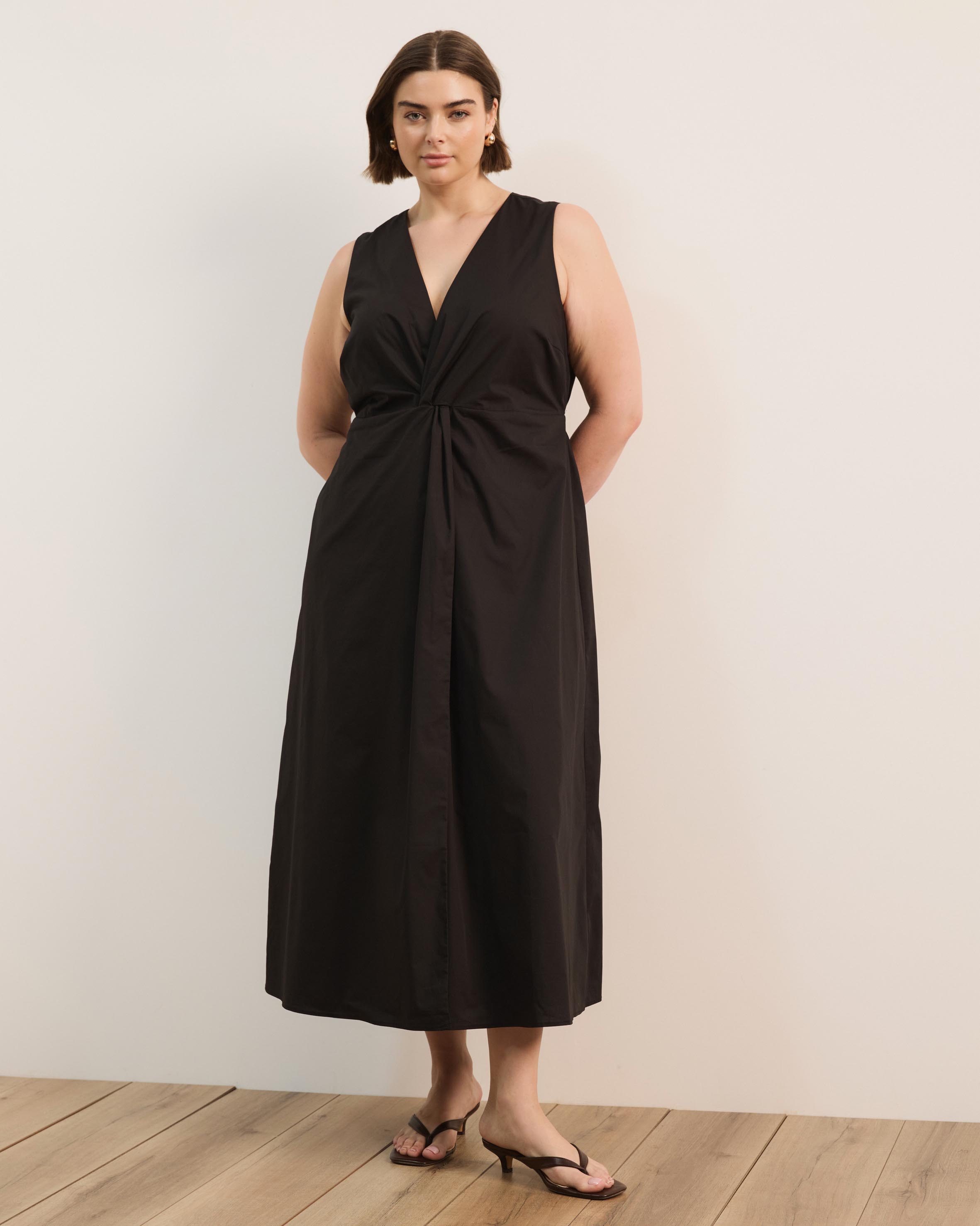 Ida Cotton Poplin Midi Dress