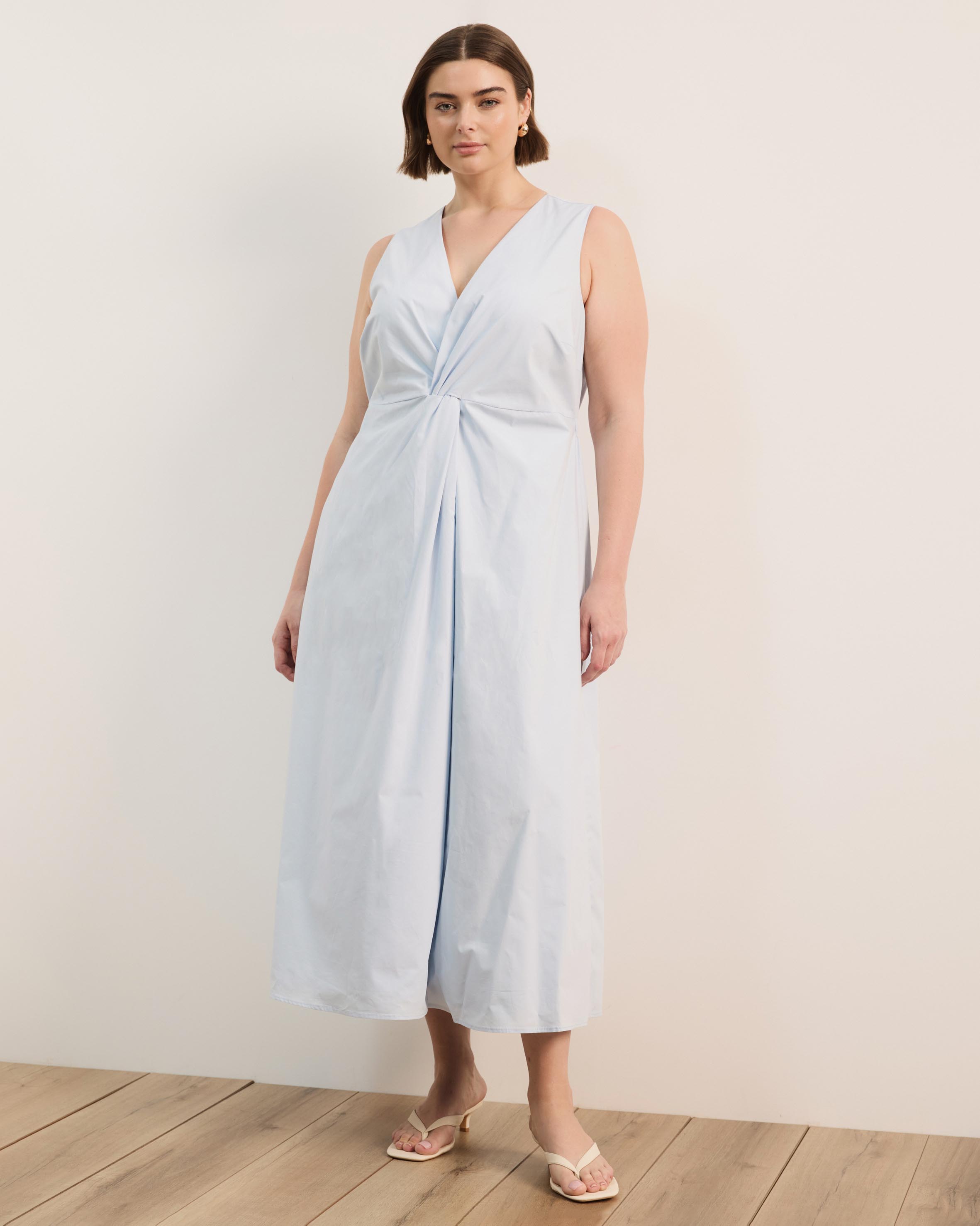 Ida Cotton Poplin Midi Dress