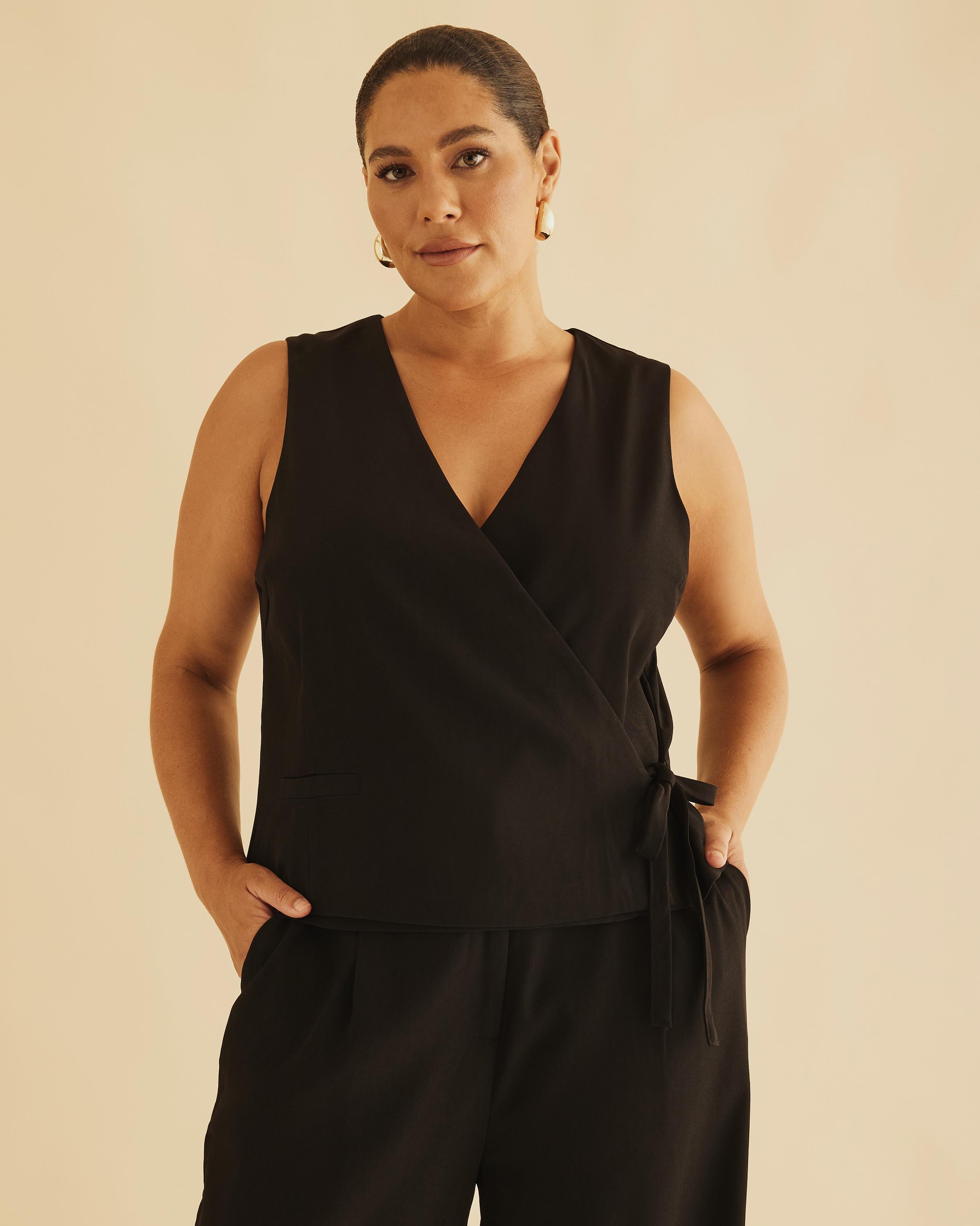 Freida Wrap Vest Top