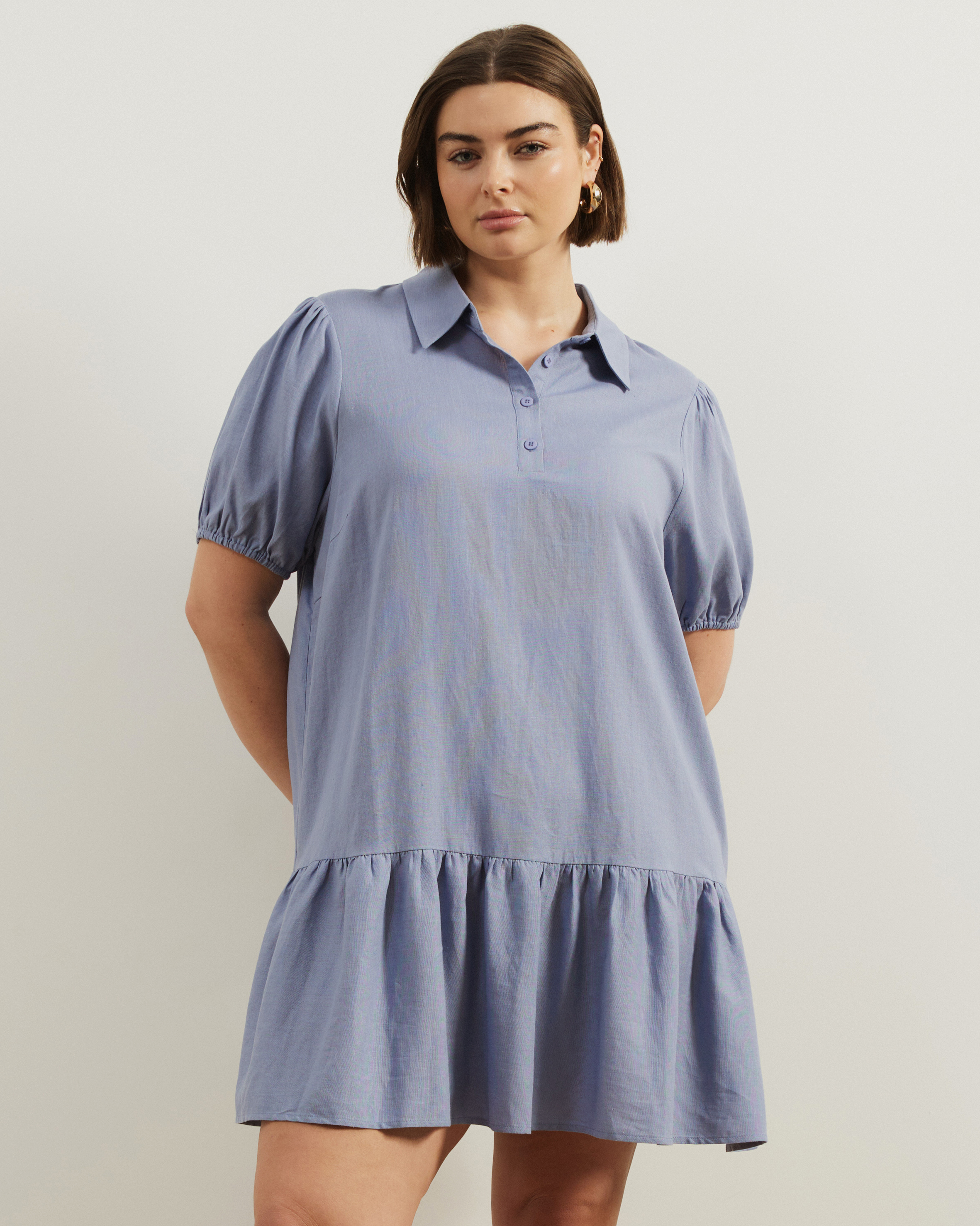 Lola Linen Blend Shirt Dress