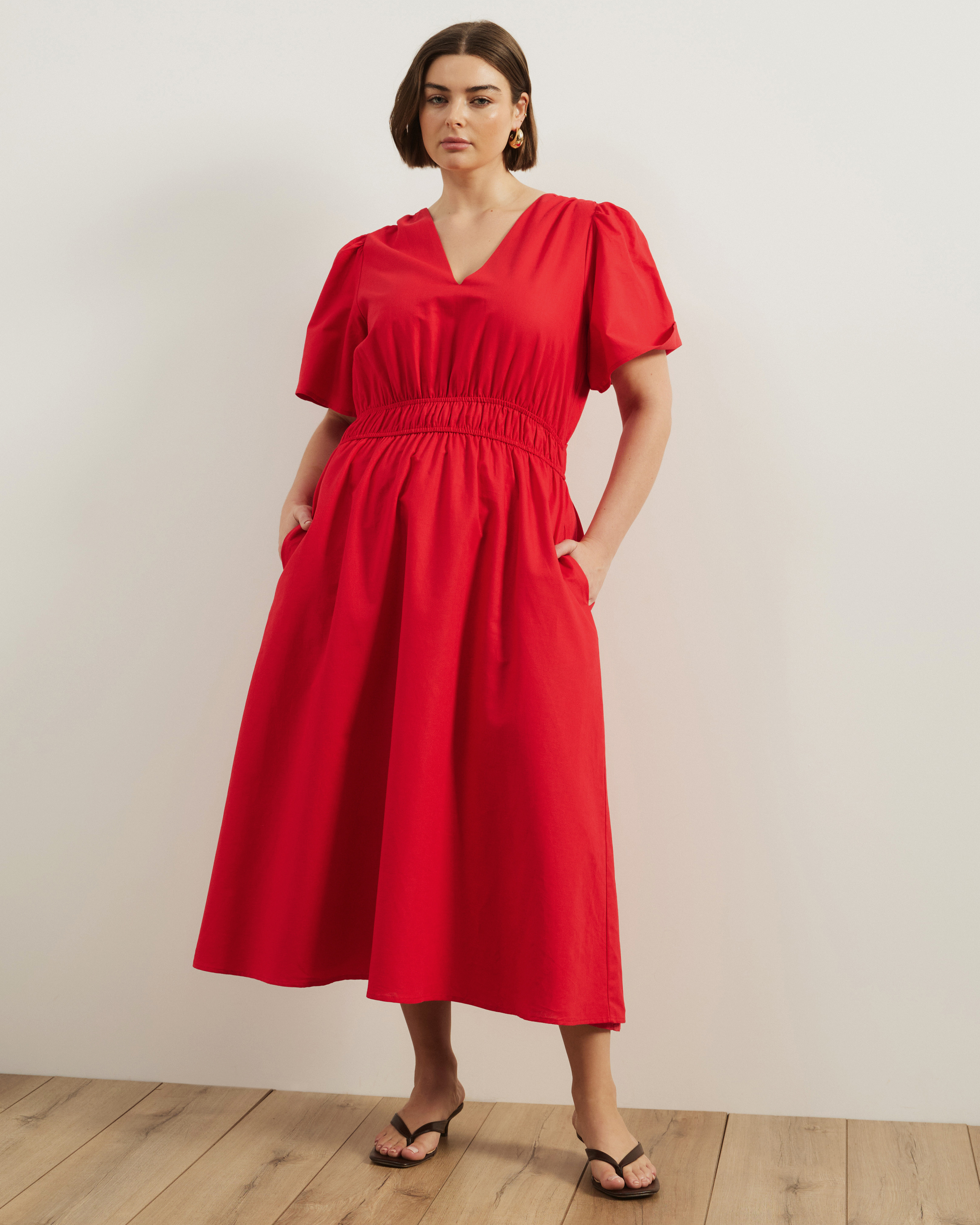 Jasmine Linen Blend Midi Dress