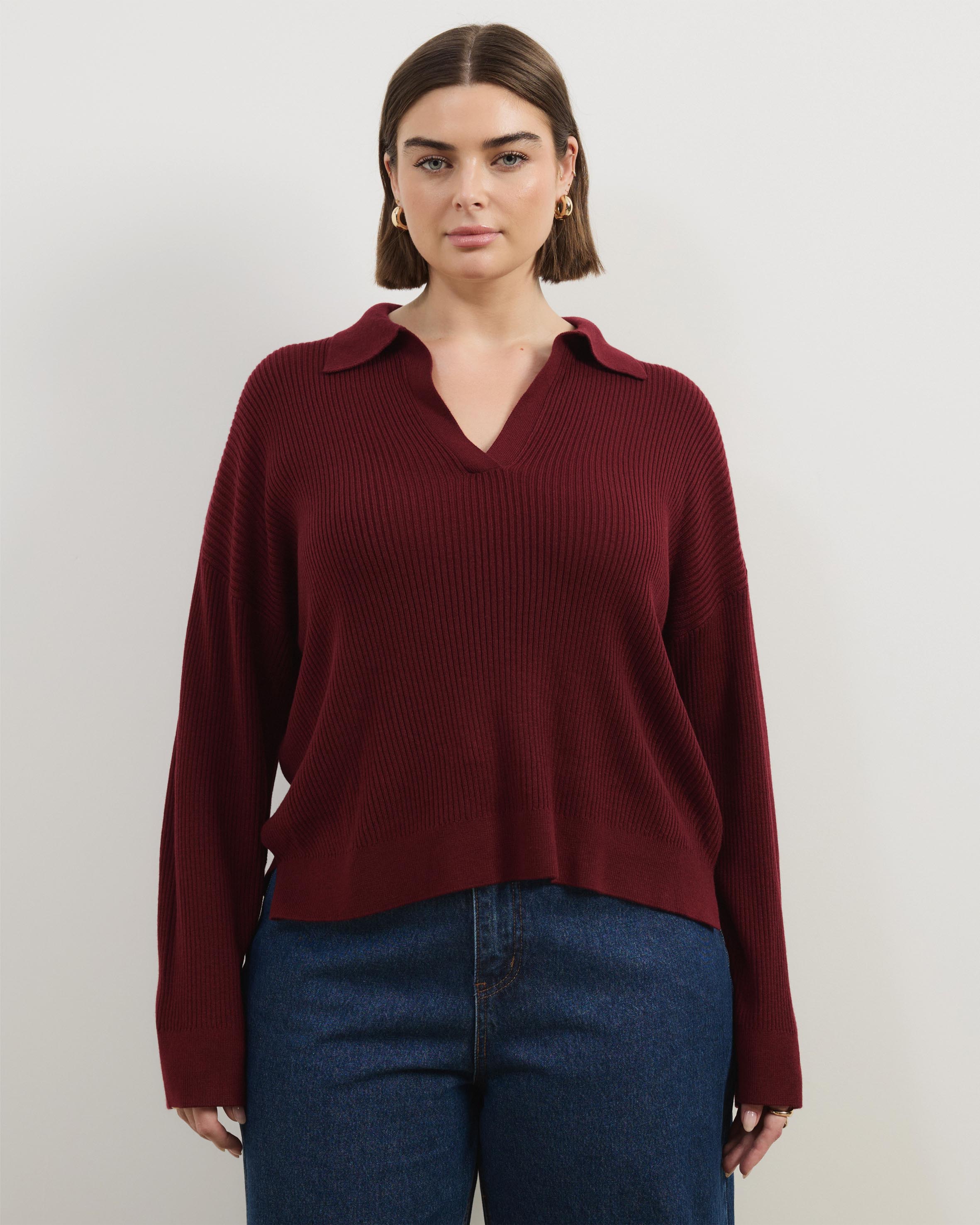 Eden Rib Collar Knit Jumper