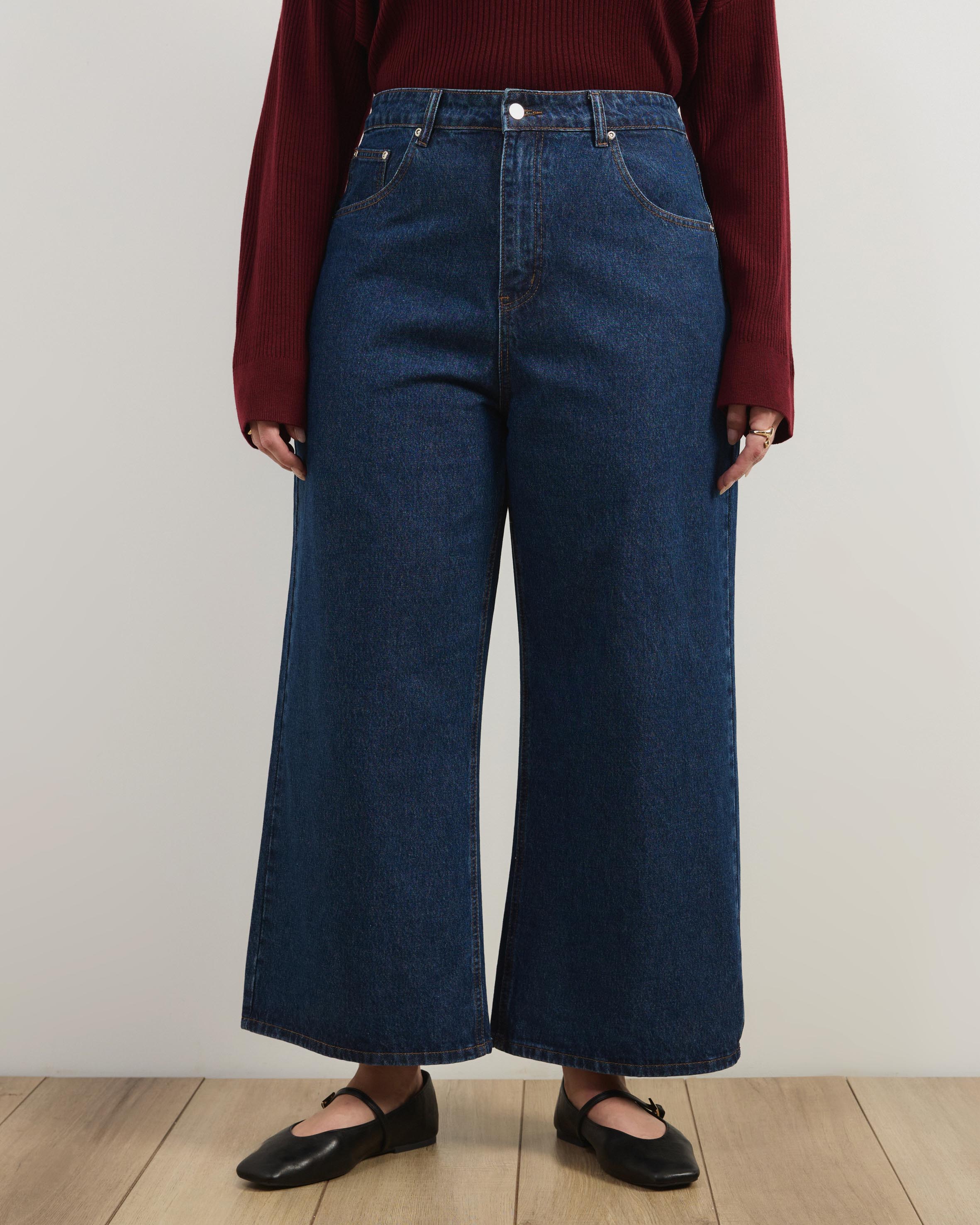 Kara Cropped Wide Leg Jeans