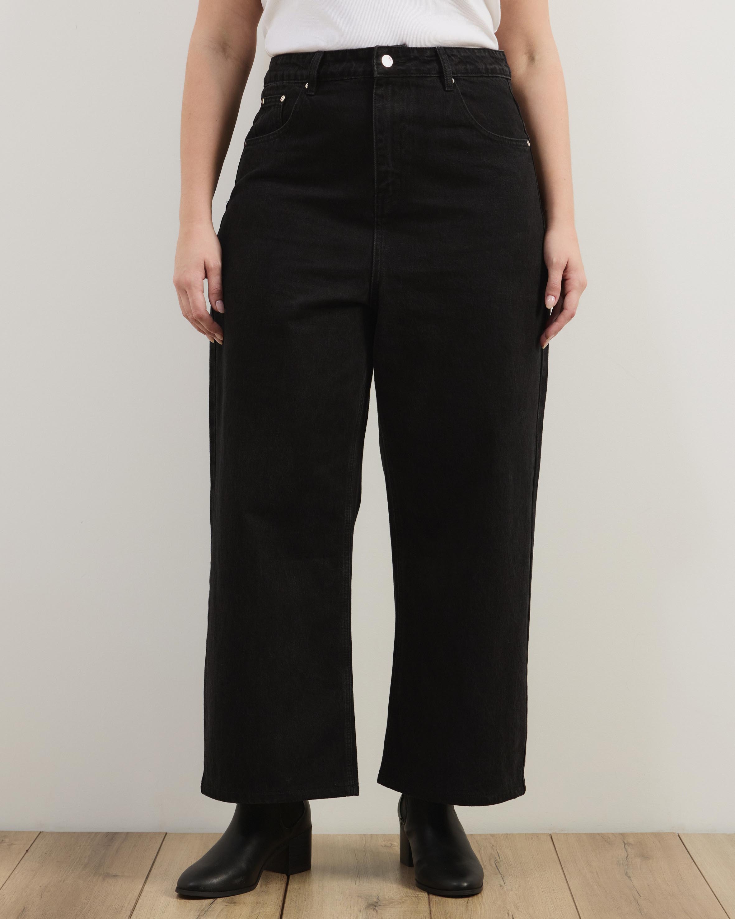 Kara Cropped Wide Leg Jeans