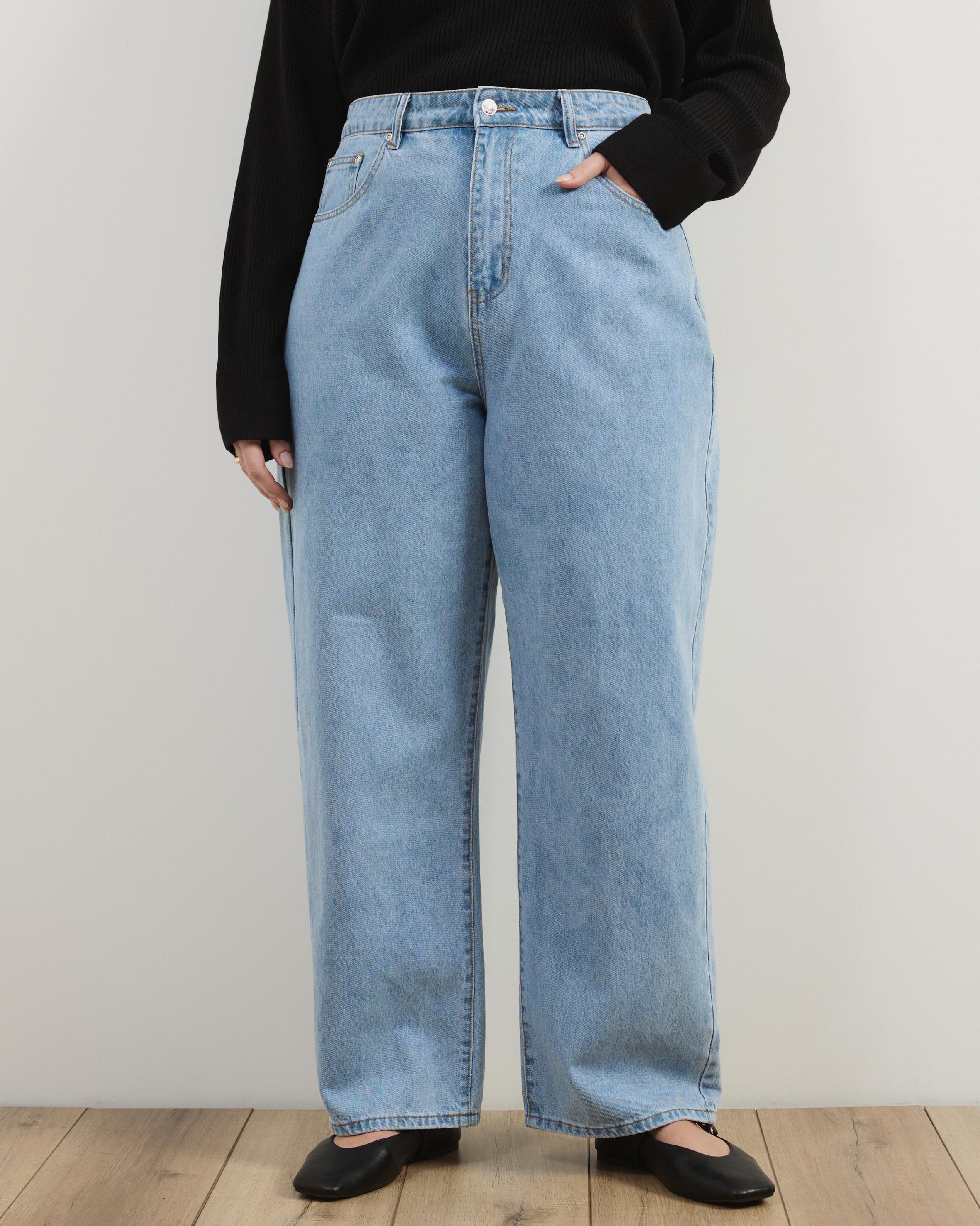 Nora Wide Barrel Leg Jeans