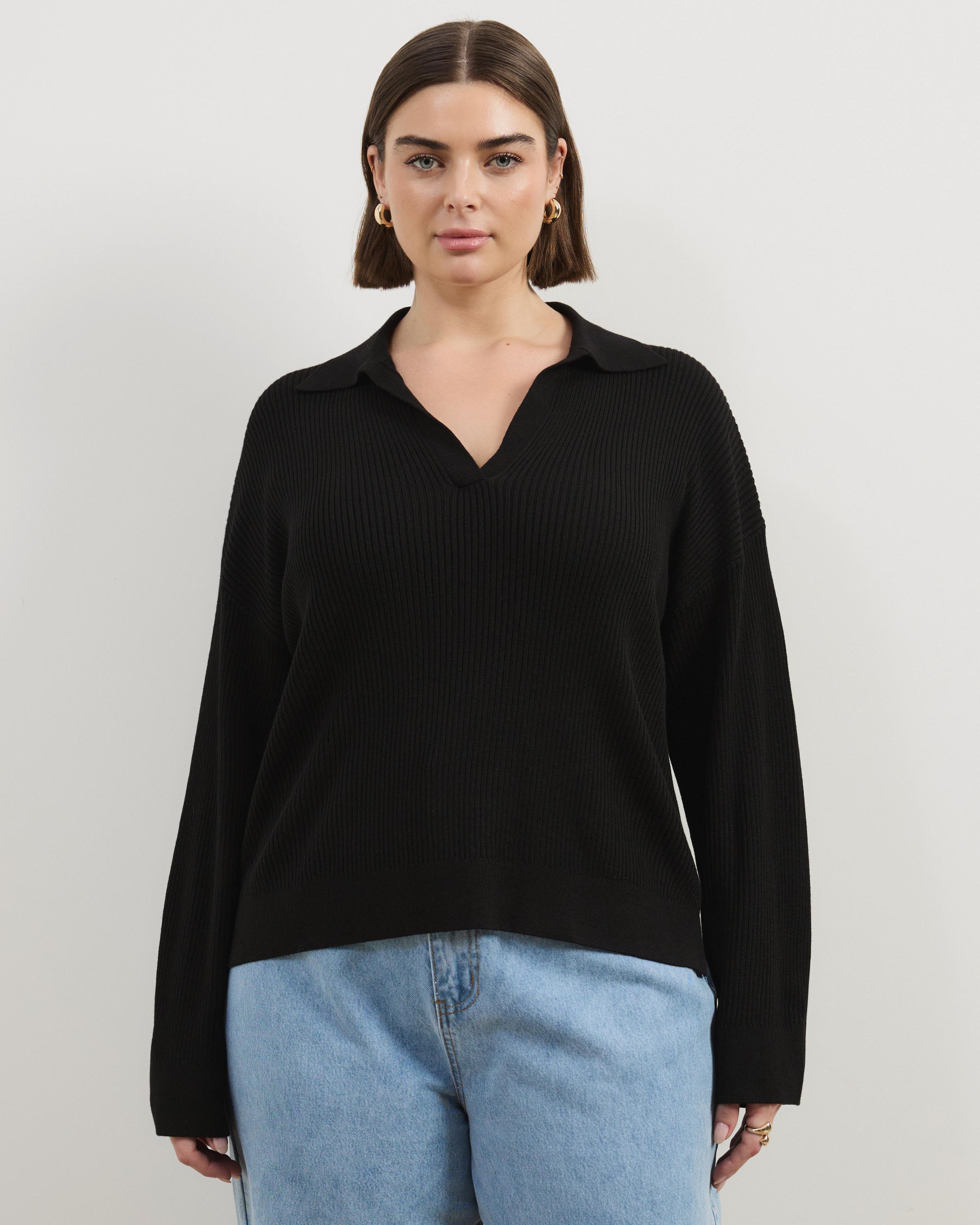 Eden Rib Collar Knit