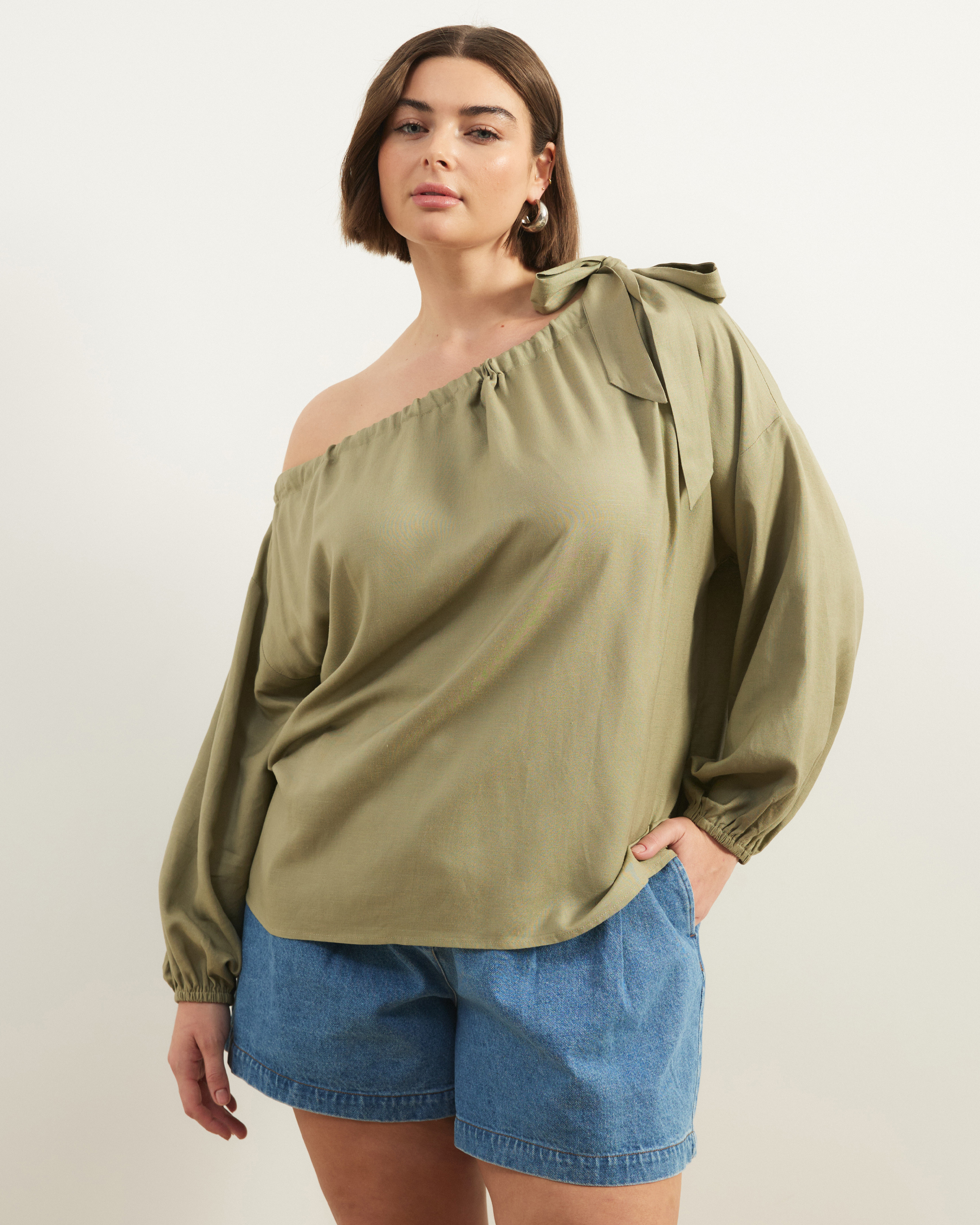 Scarlett Linen Off The Shoulder Top