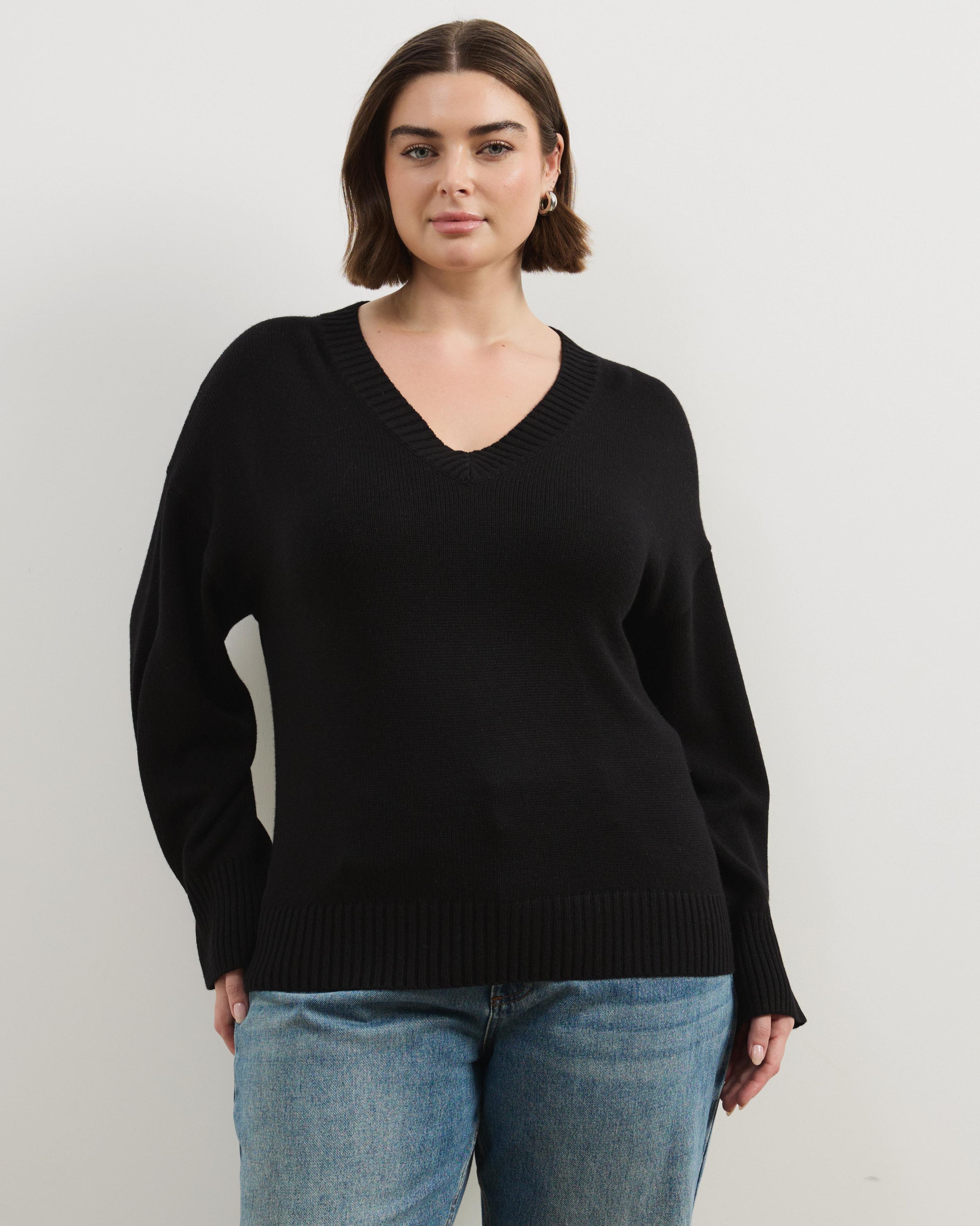April Classic V-Neck Knit Jumper