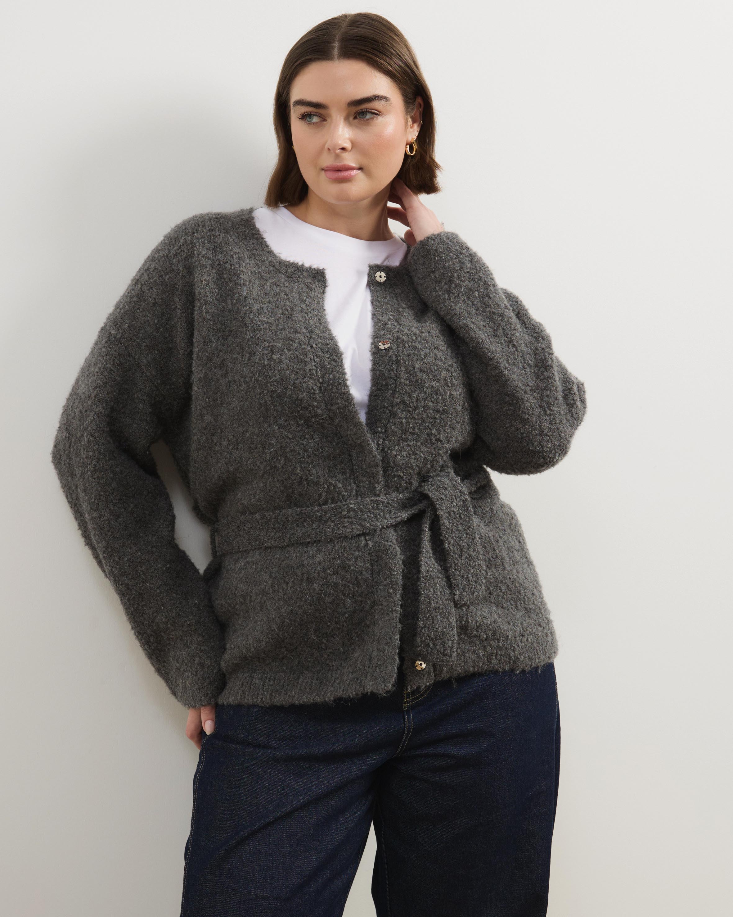 Jovie Boucle Knit Cardigan
