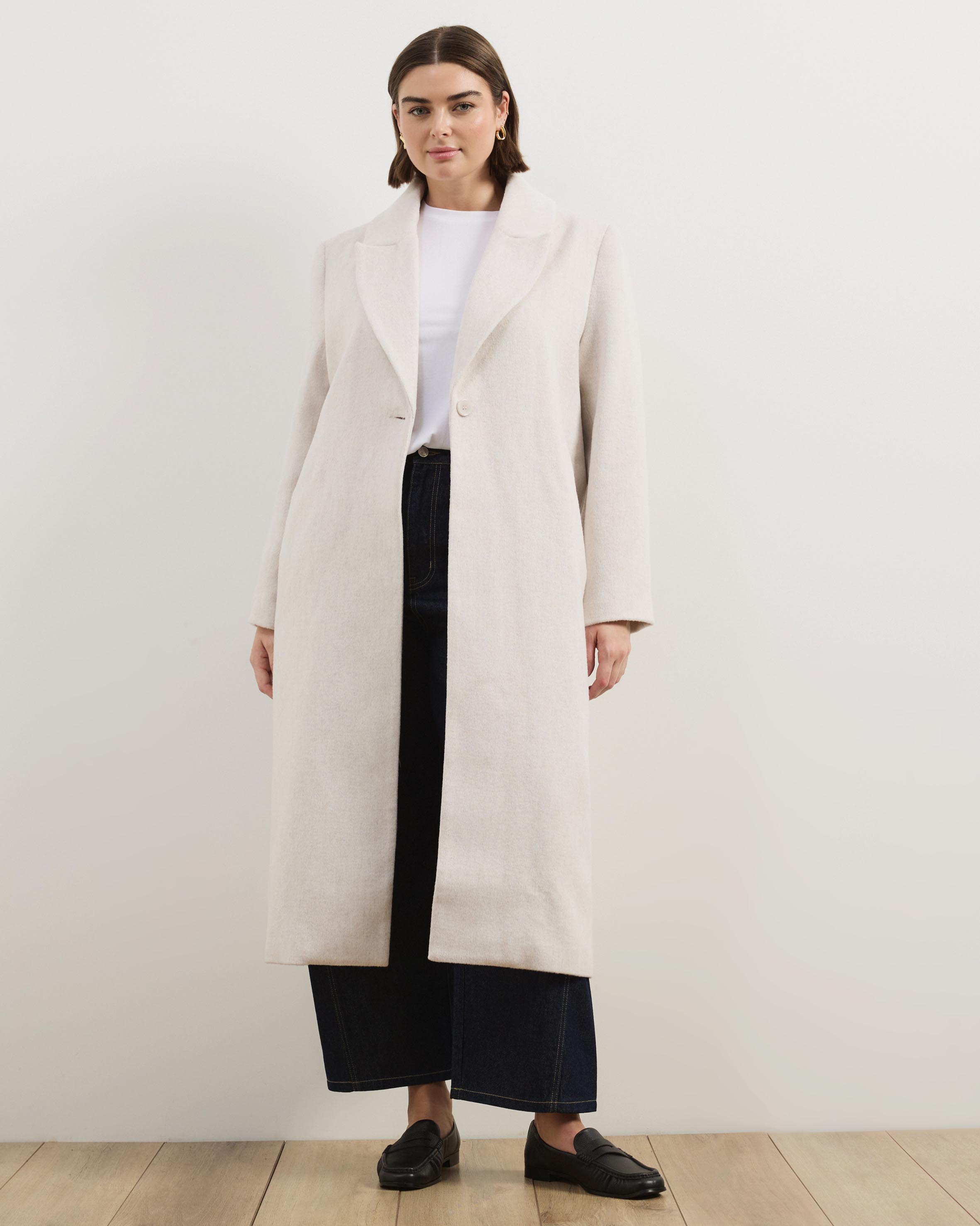 Ally Wool Blend Longline Coat