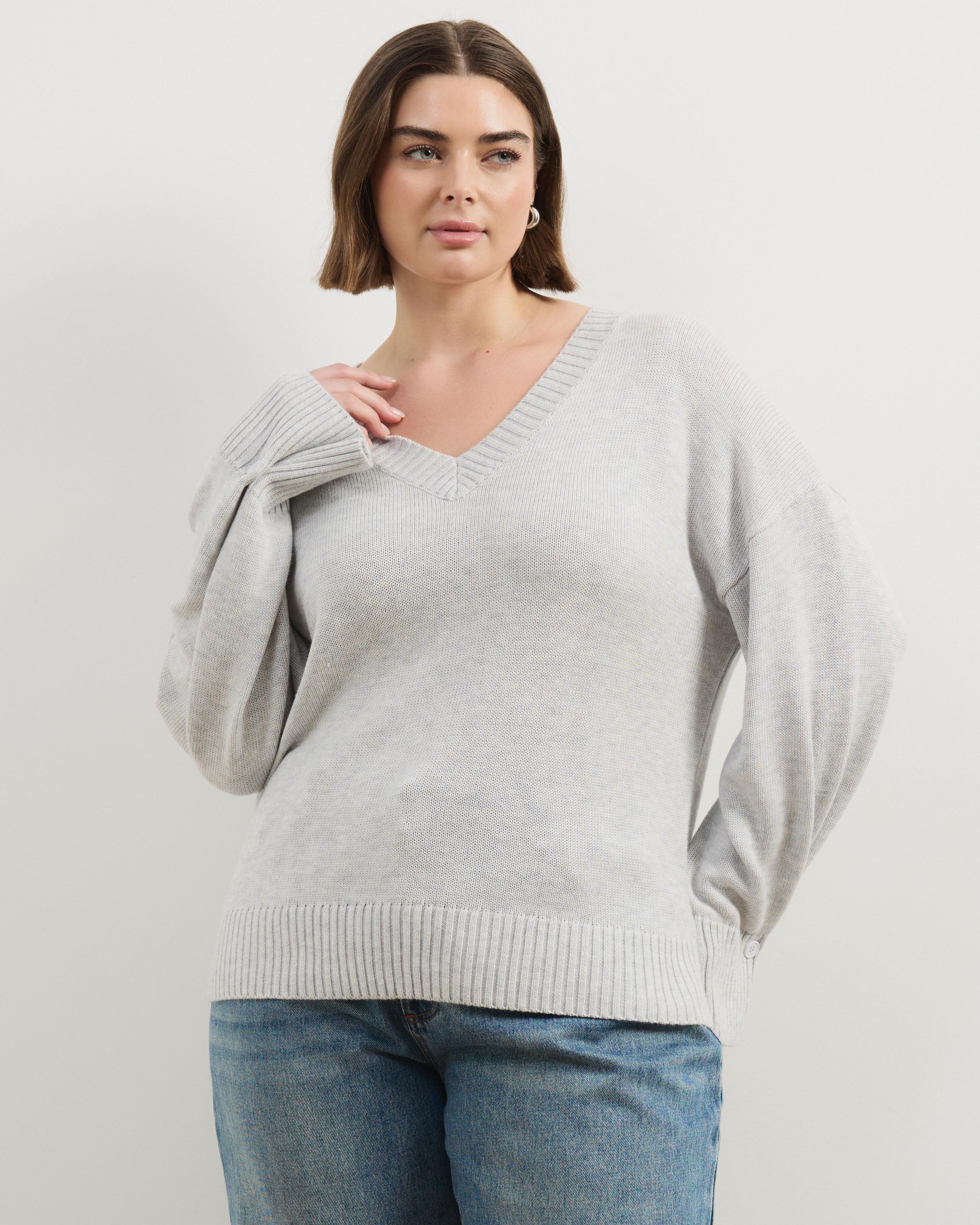 April Classic V-Neck Knit Jumper