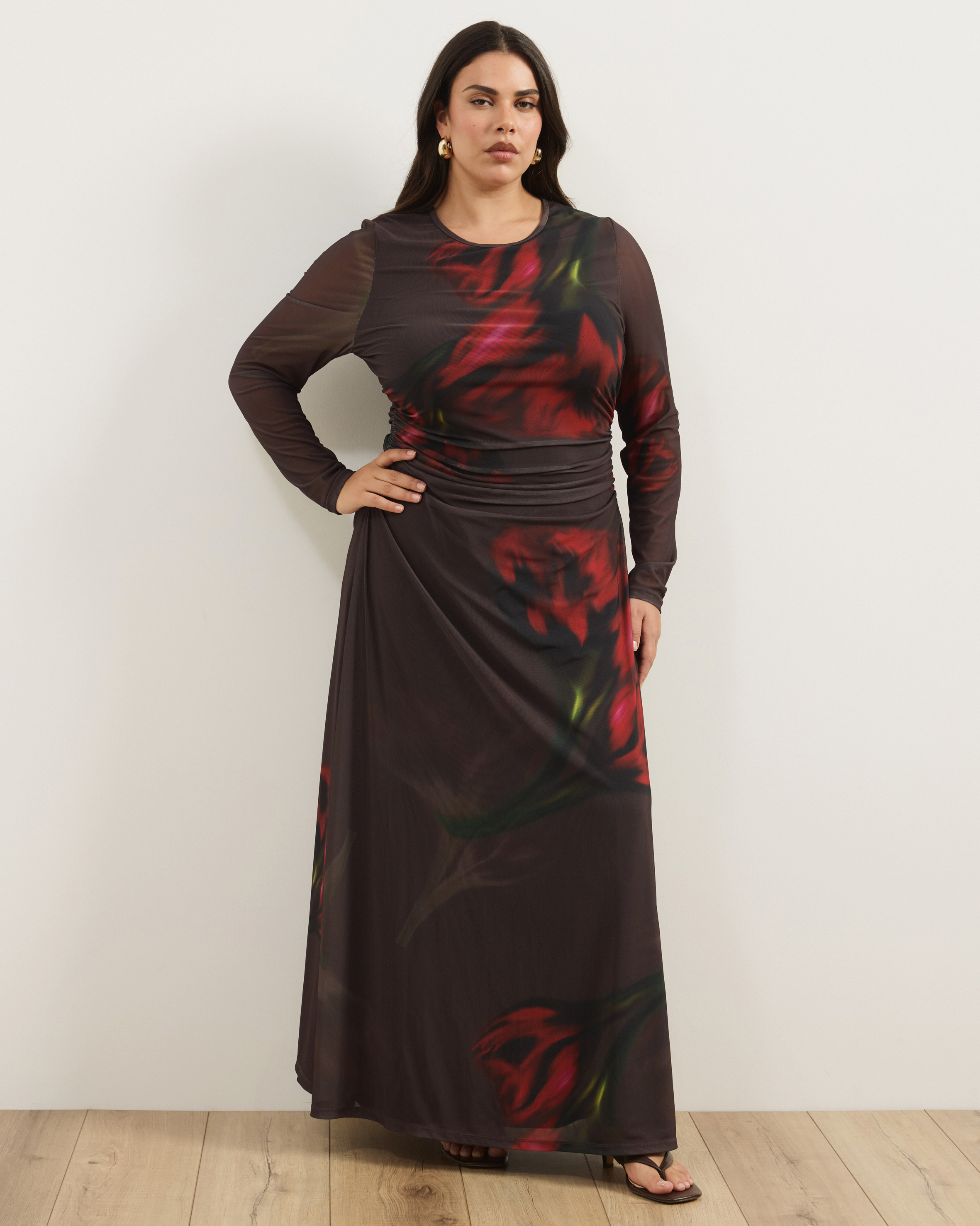 Sari Mesh Maxi Dress