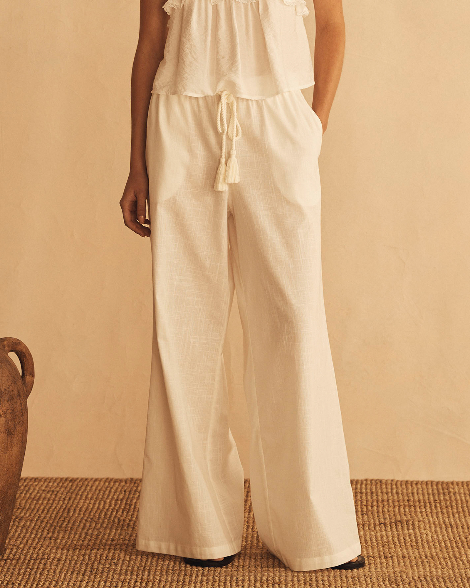 Bianca Gathered Wide Leg Pants