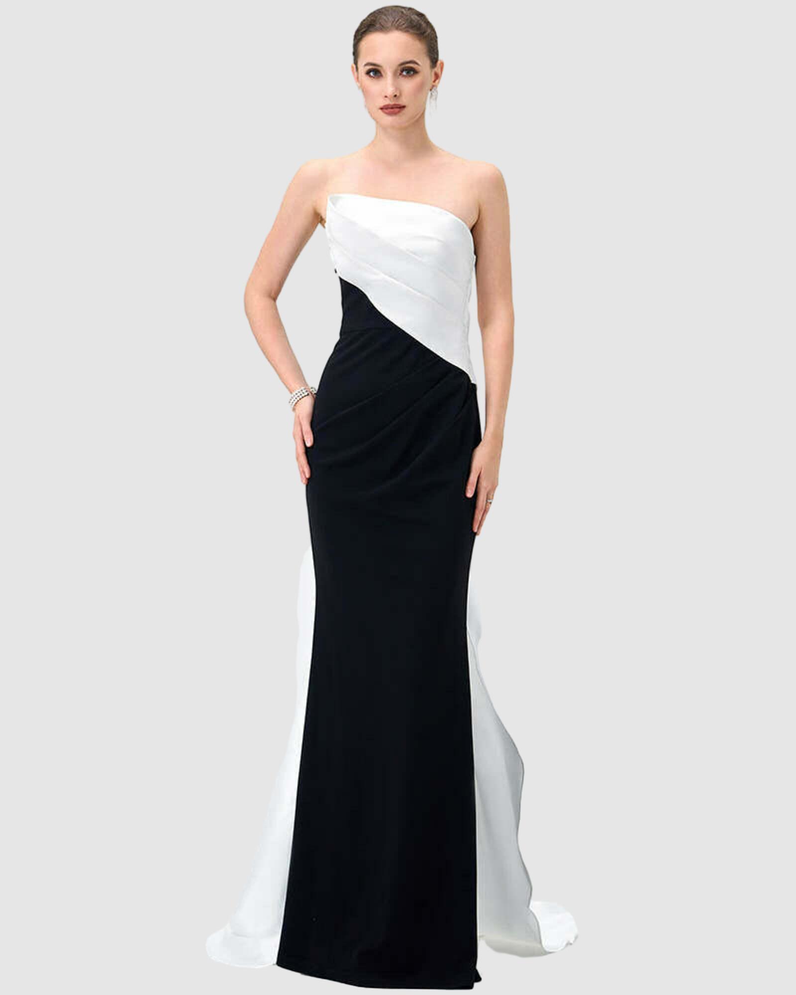 Roella Asymmetric Sash Gown