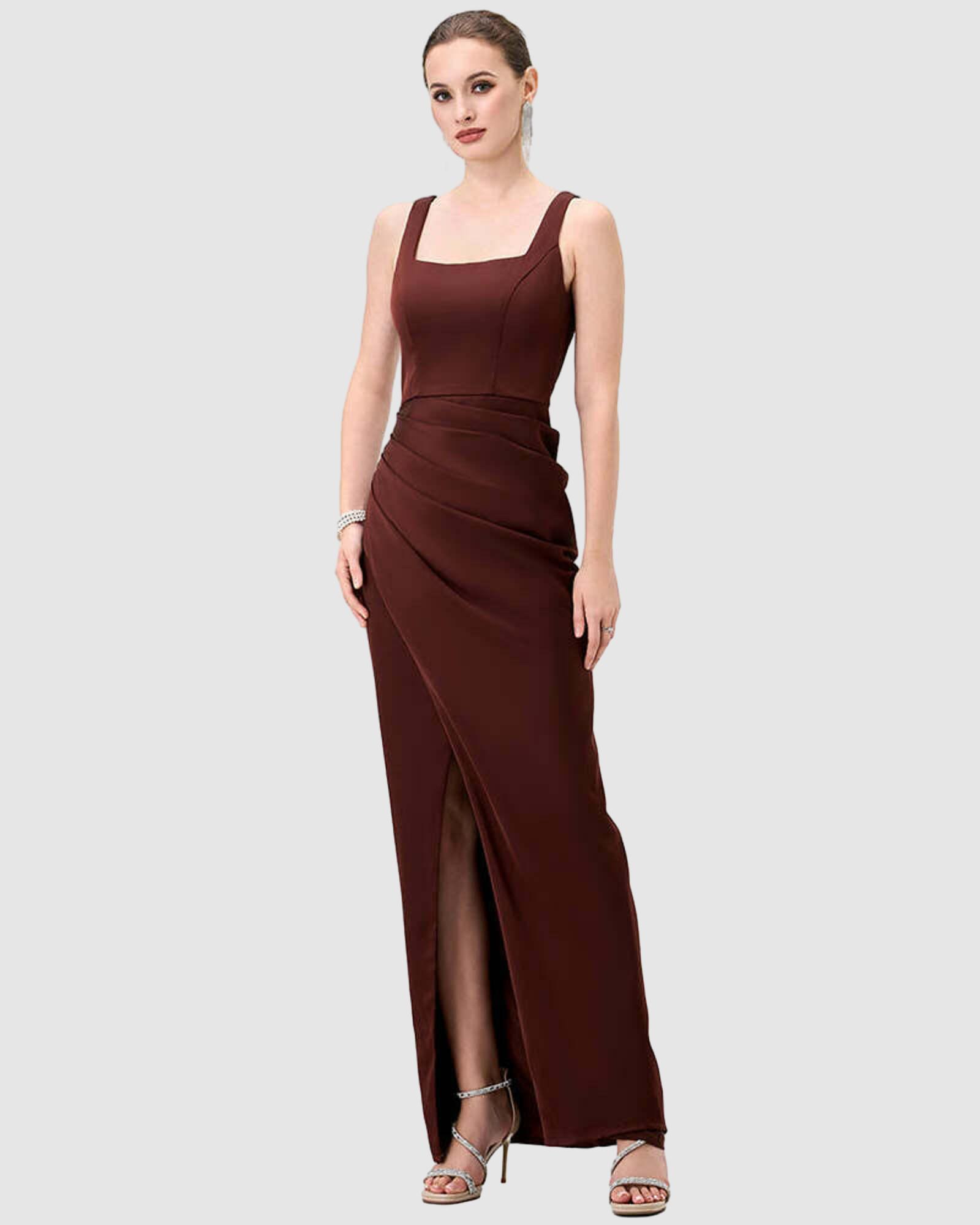 Dira Square Neck Gown