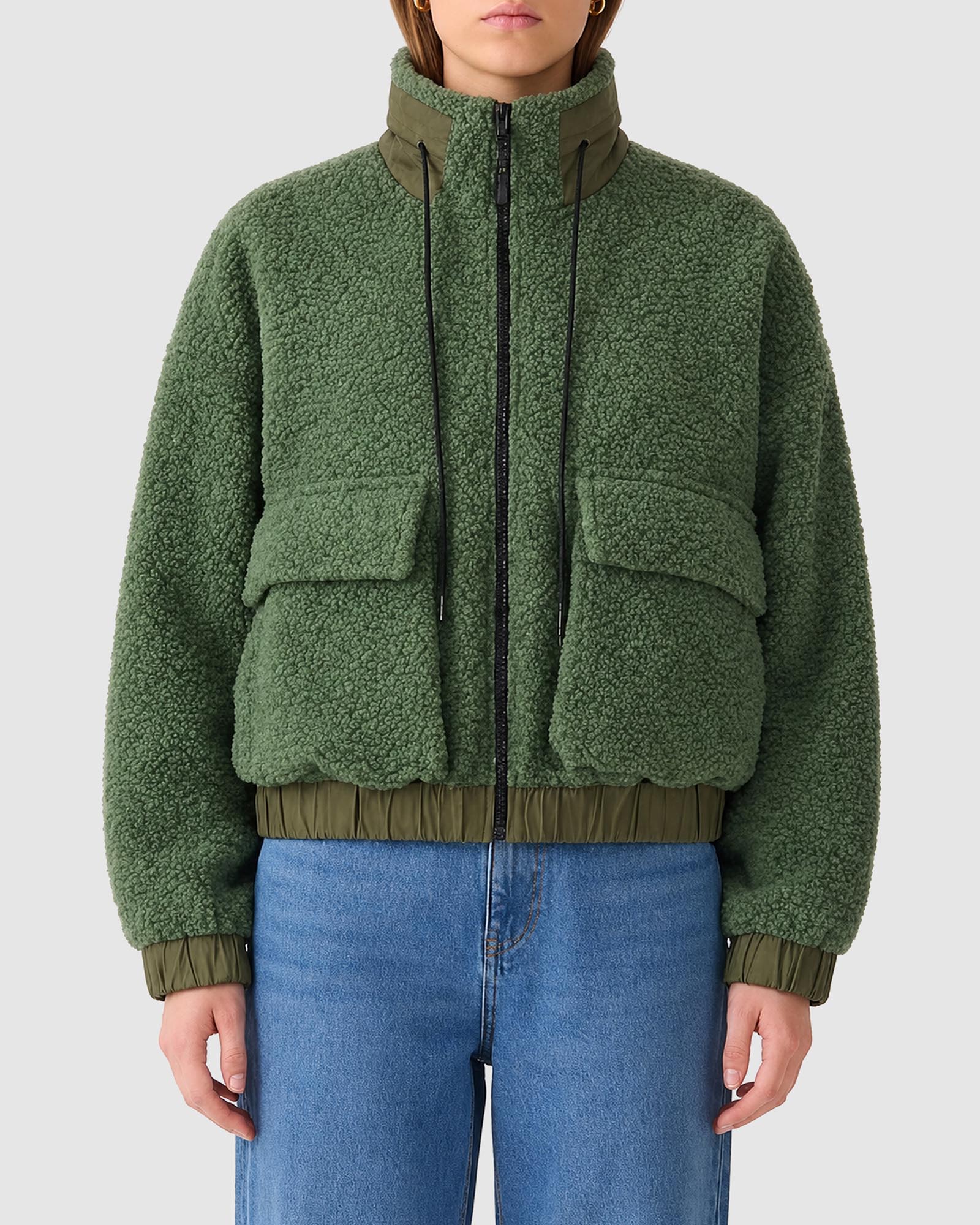 Woollen Zip Front Jacket