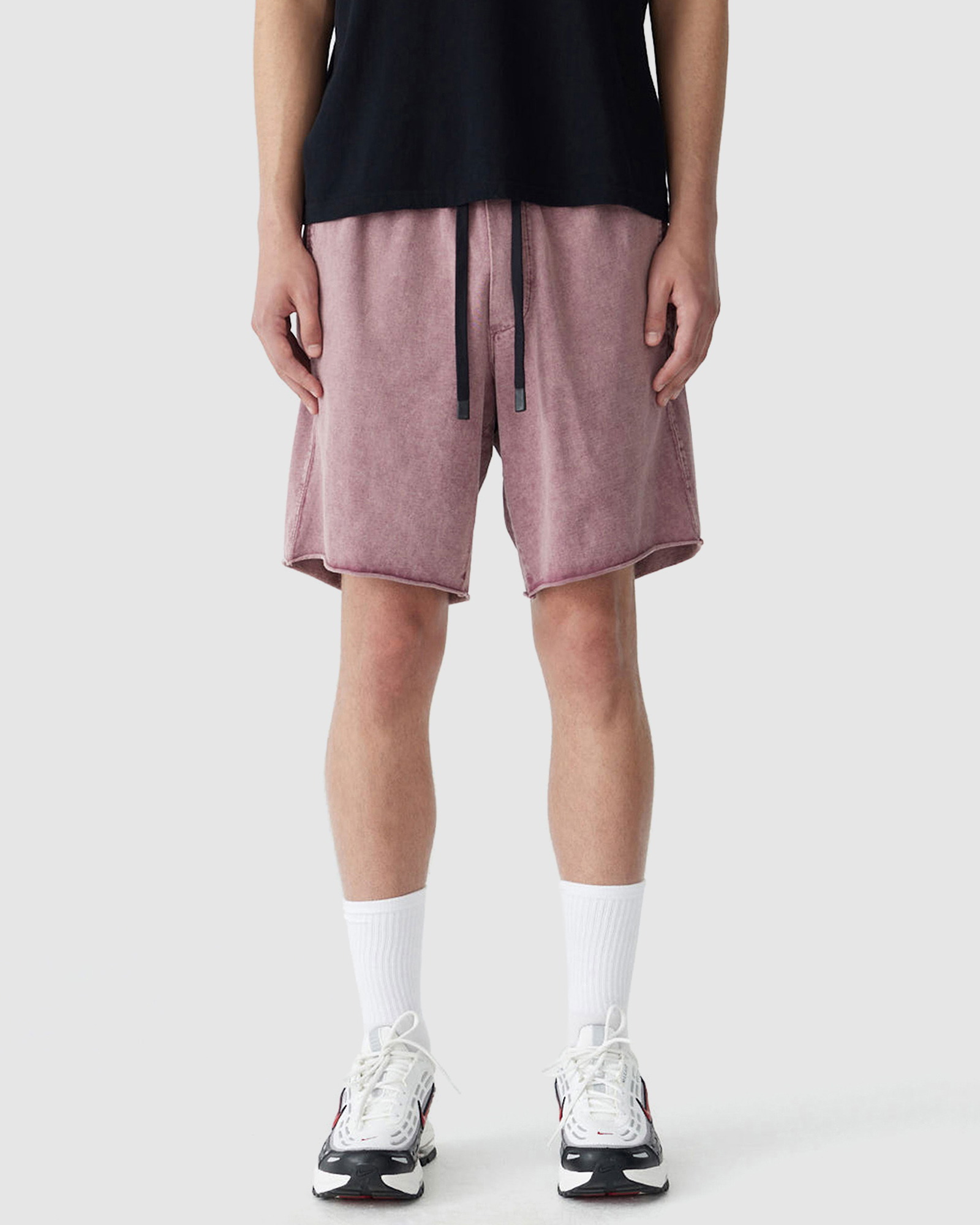 Acid Dye Raw Double Jersey Shorts