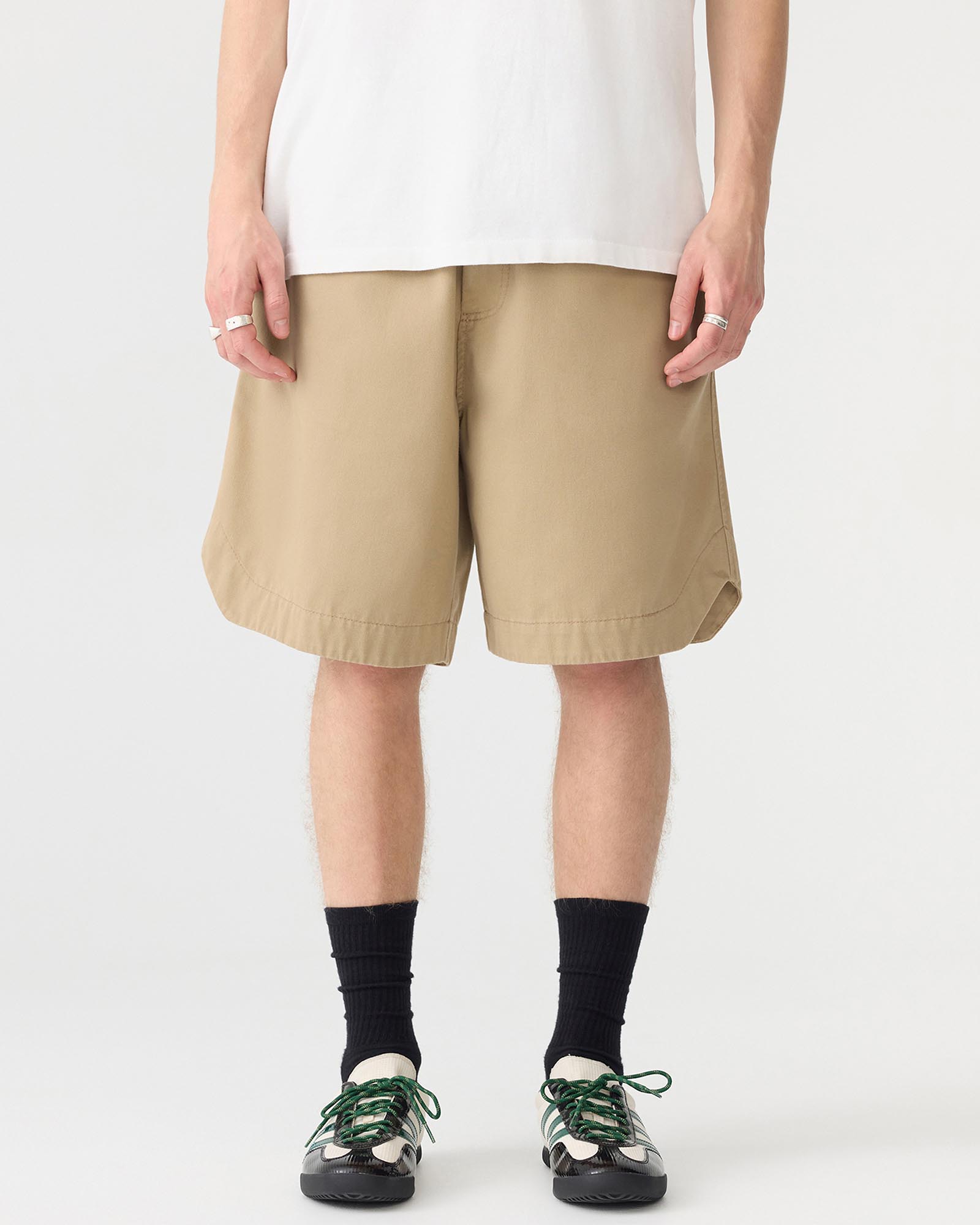 Cotton Twill Walk Shorts