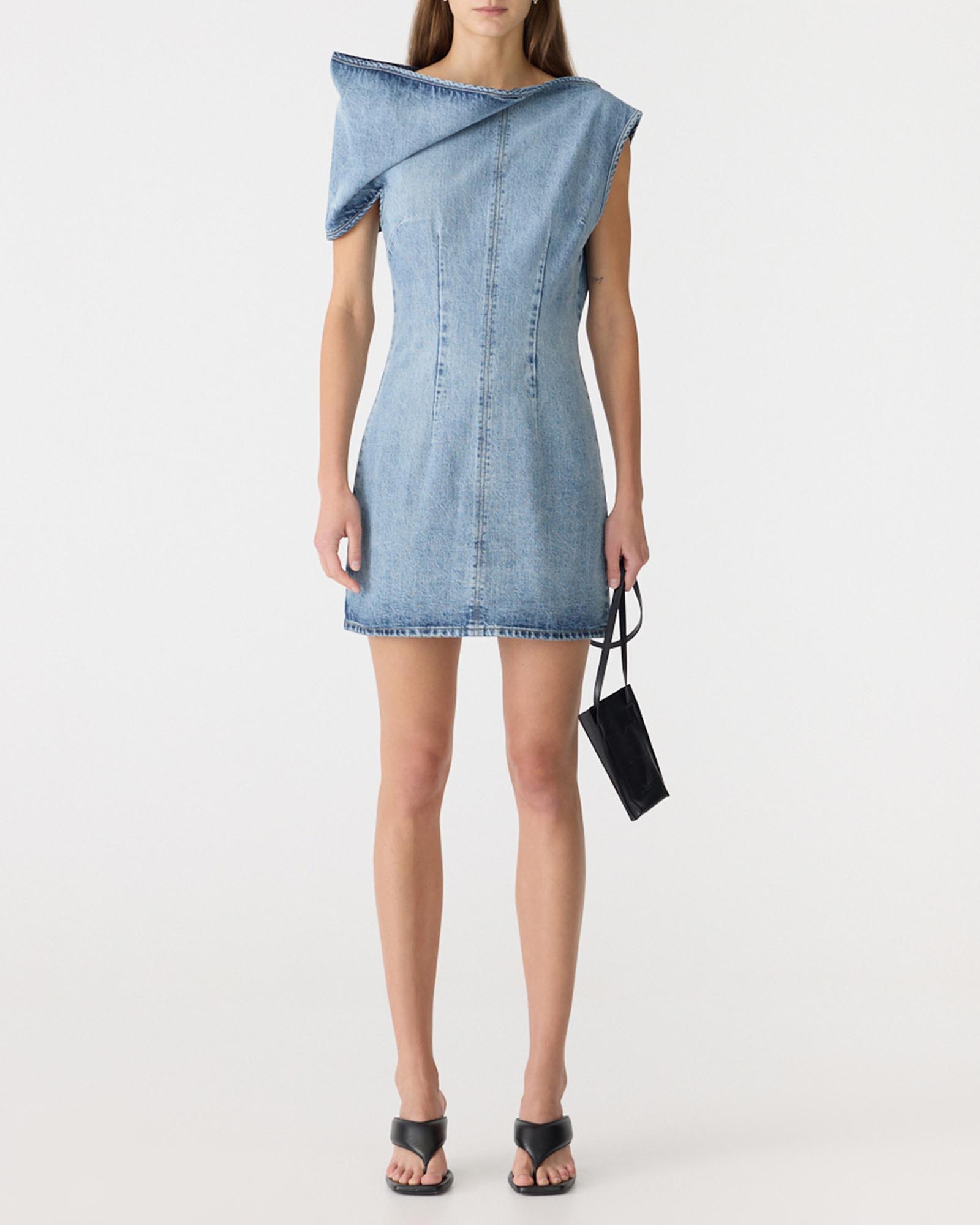 Off The Shoulder Denim Dress