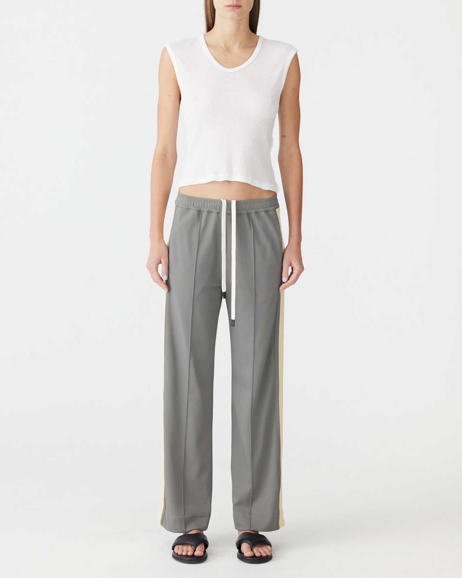 Twill Stripe Detail Pants